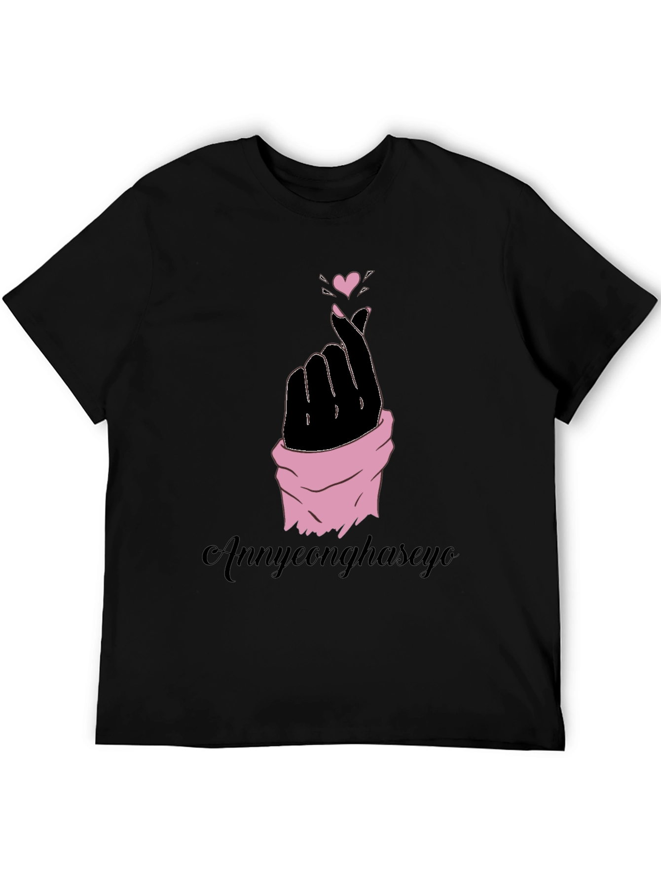 Annyeonghaseyo Finger Heart Tee
