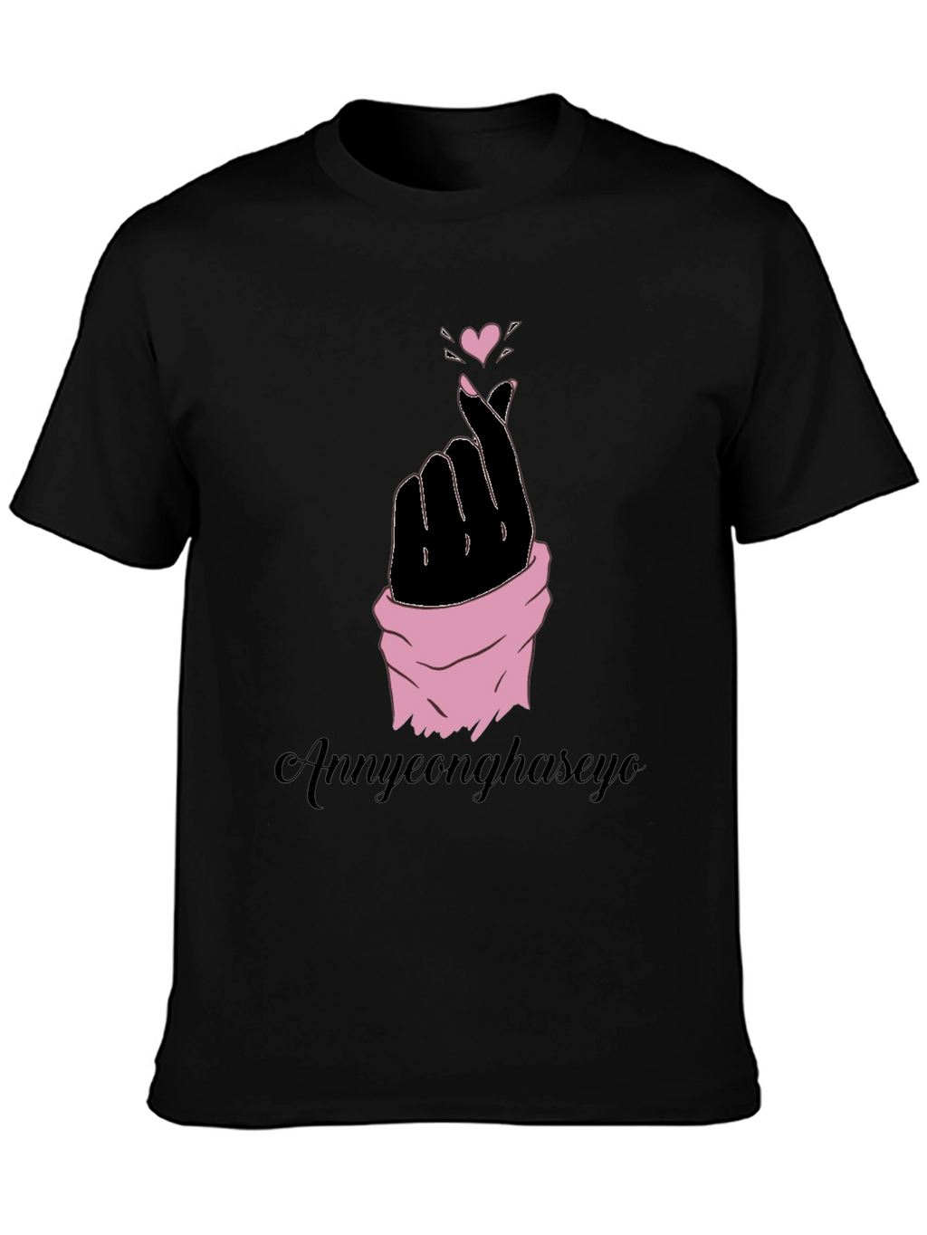 Annyeonghaseyo Finger Heart Tee