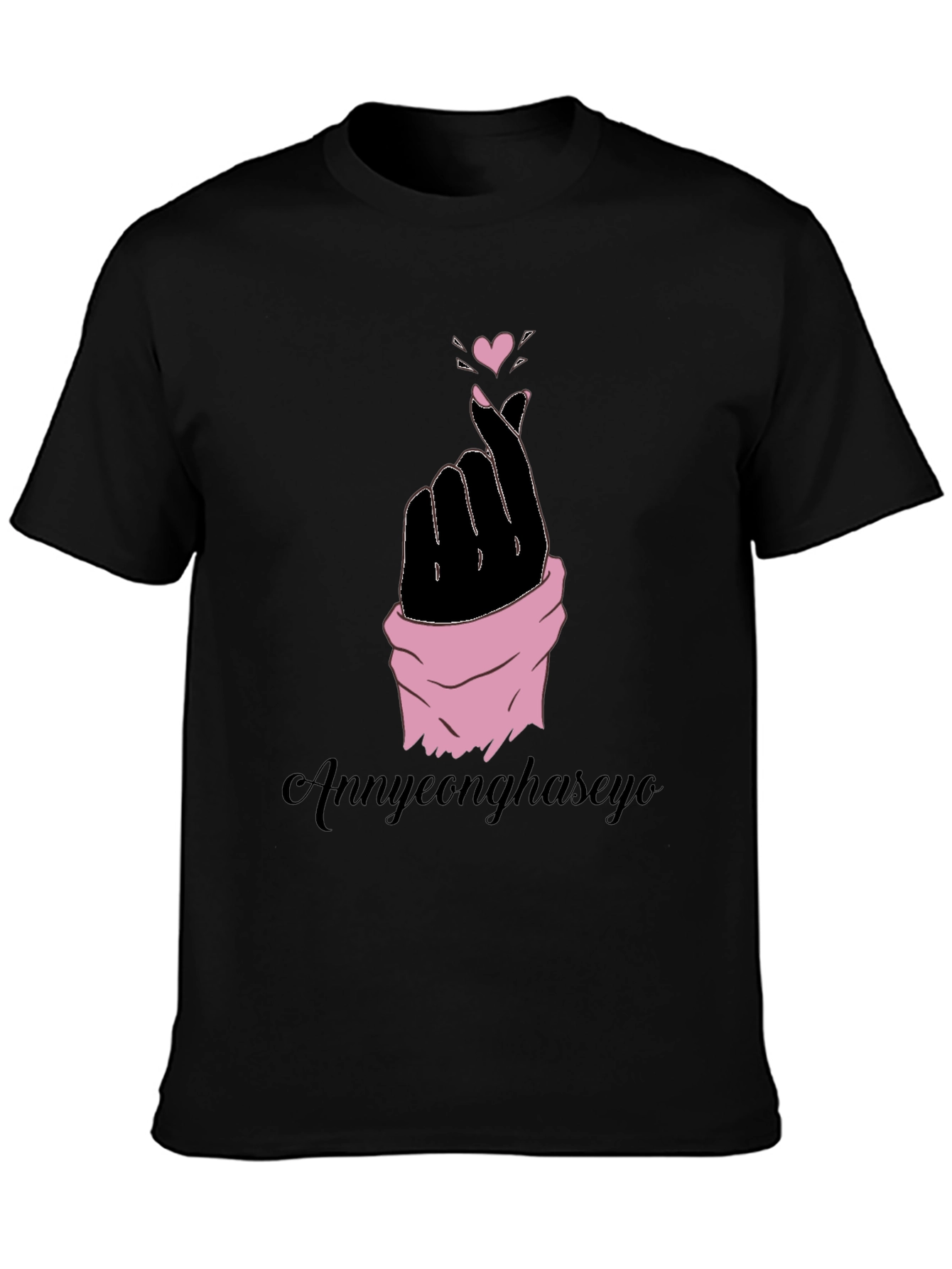 Annyeonghaseyo Finger Heart Tee