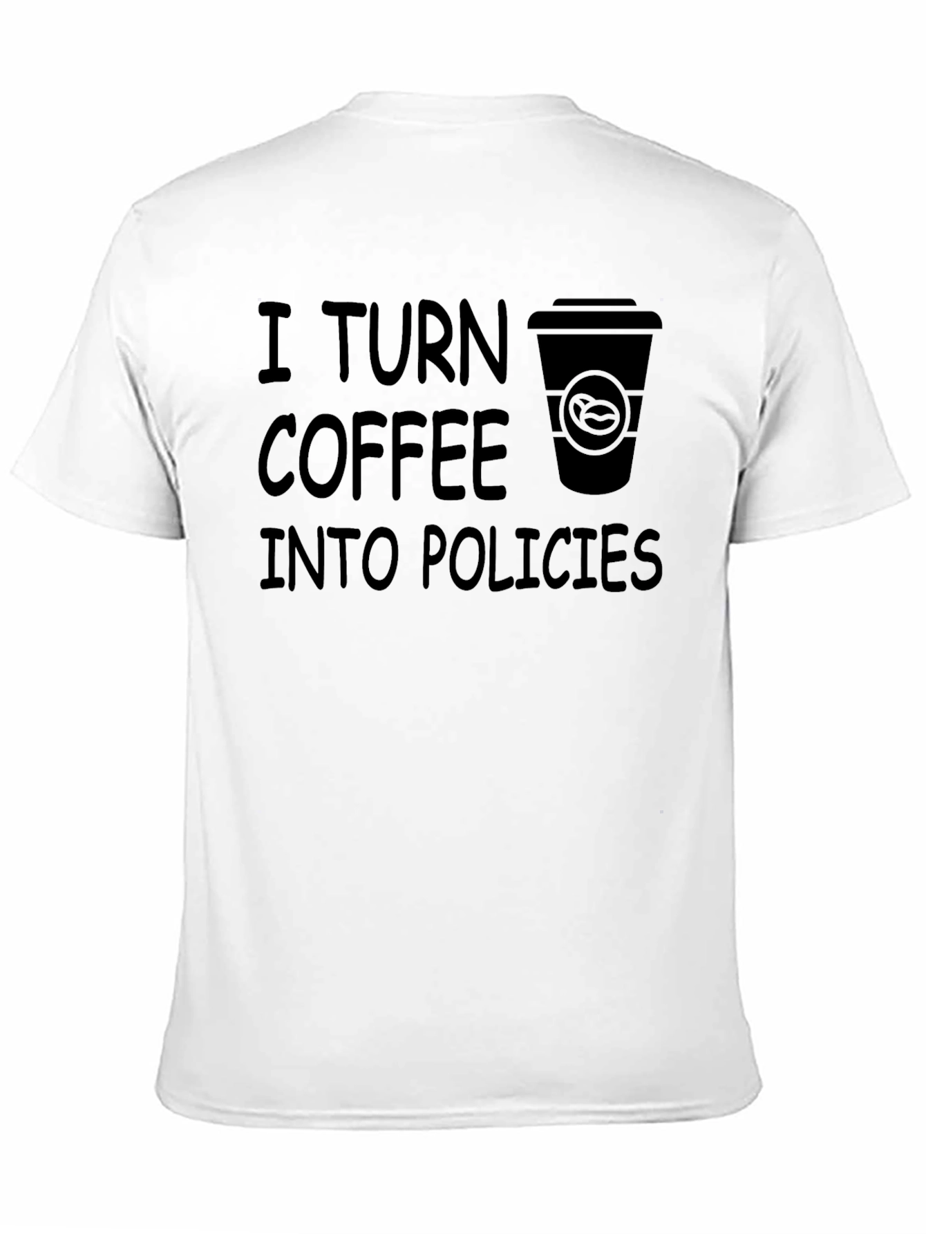 Coffee to Policies Graphic Tee - Black