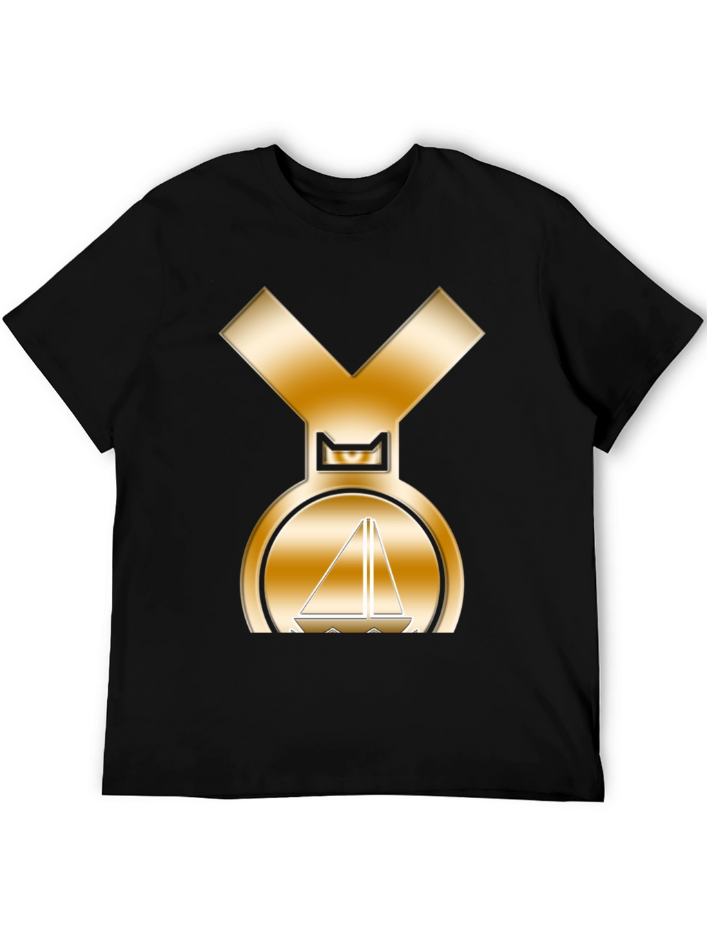 Golden Sailboat Medal T-Shirt