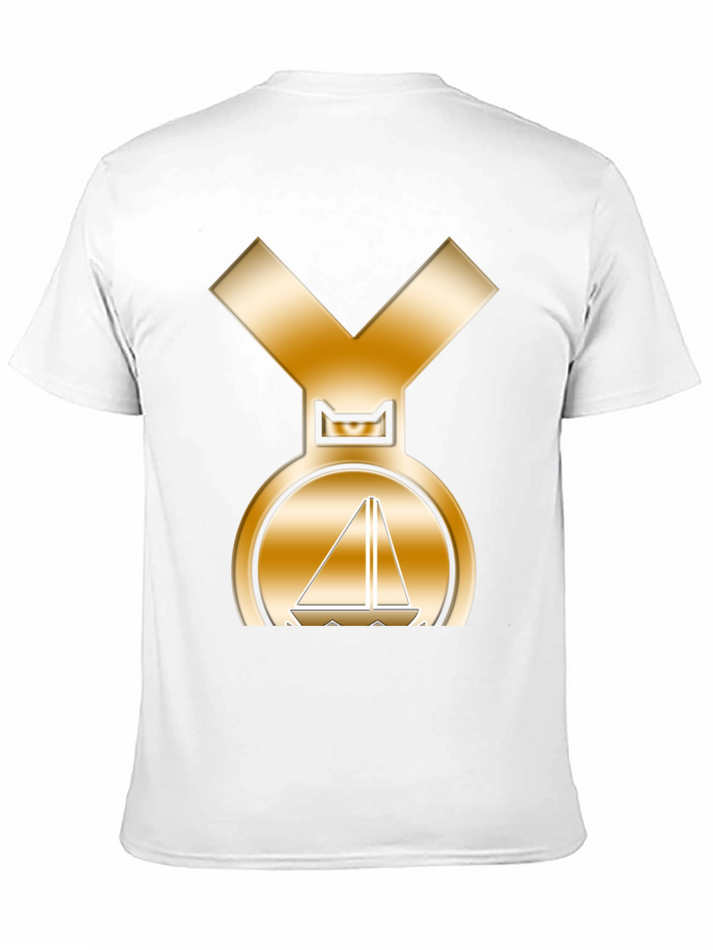 Golden Sailboat Medal T-Shirt