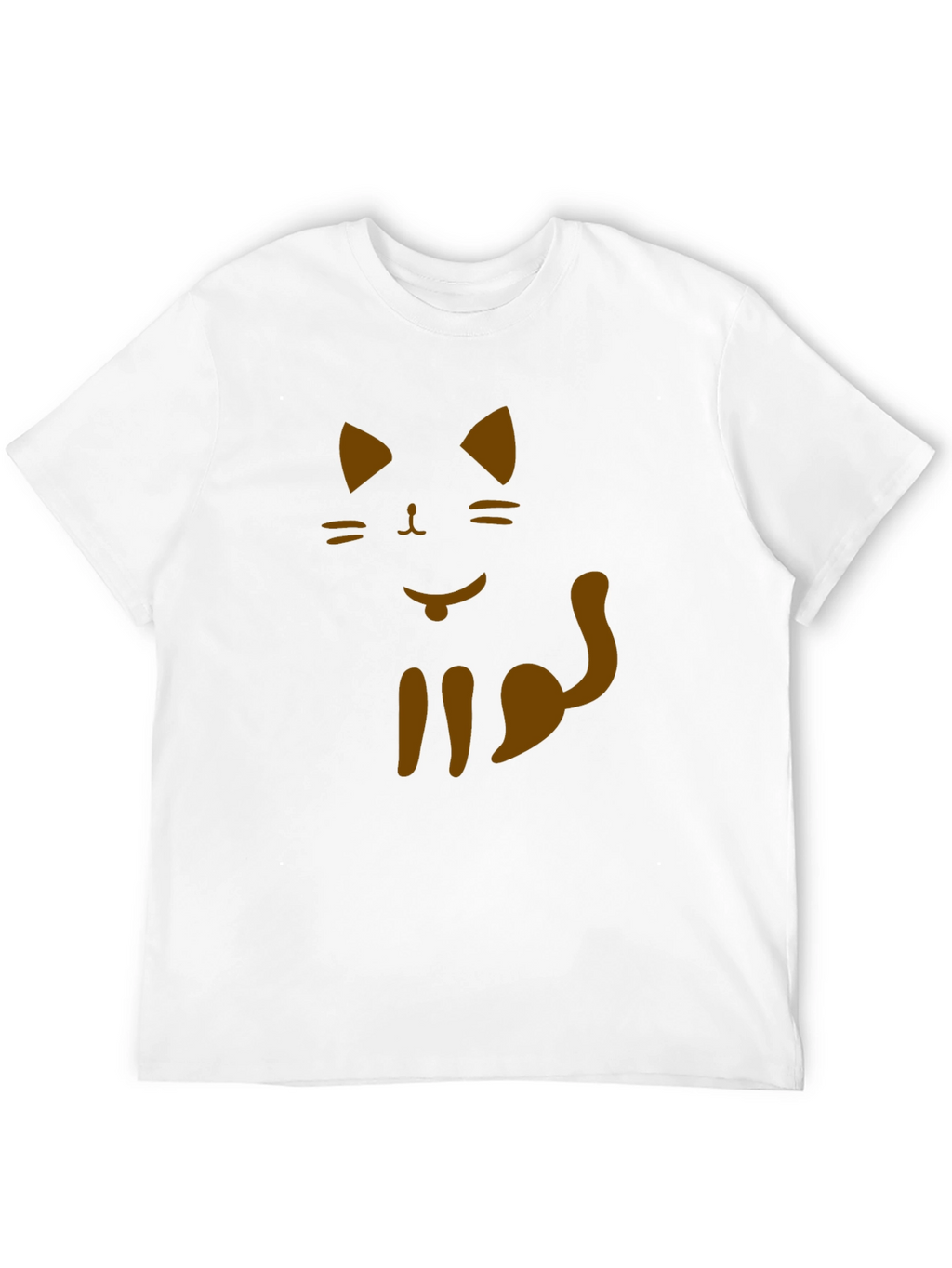 Cat Graphic Tee - Black Cotton T-Shirt