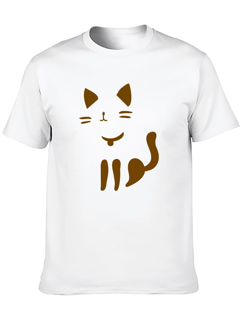 Cat Graphic Tee - Black Cotton T-Shirt
