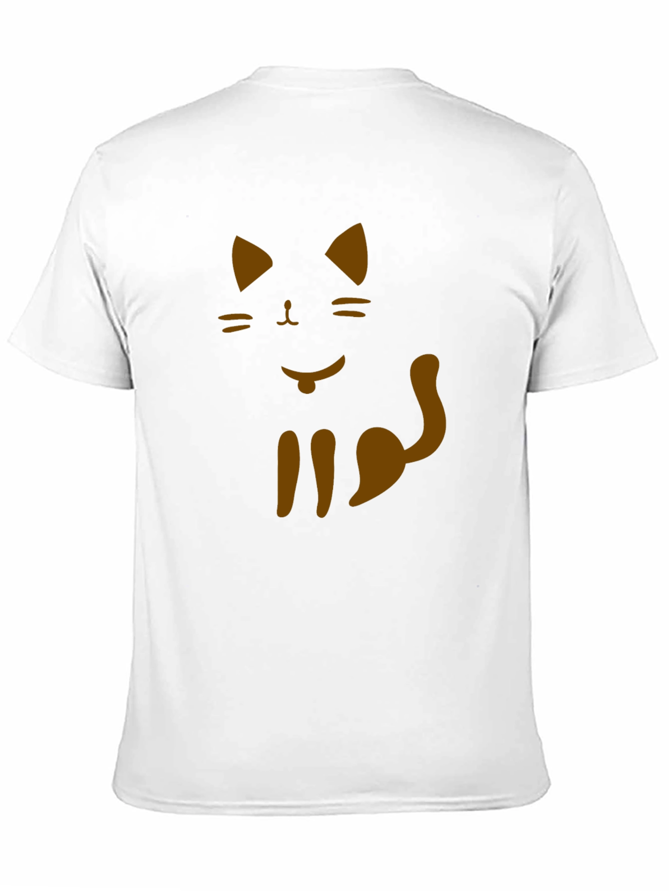 Cat Graphic Tee - Black Cotton T-Shirt