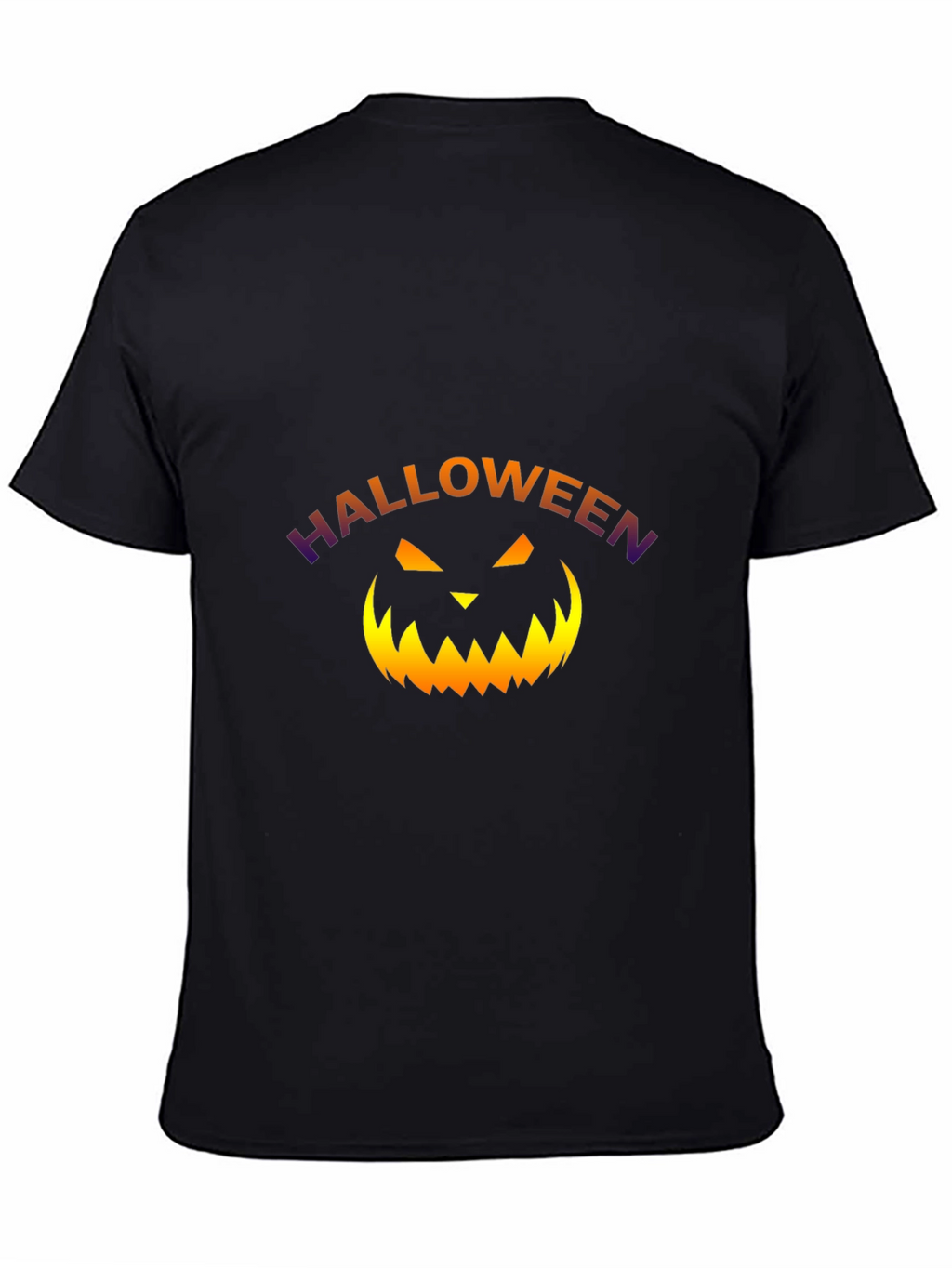 Halloween Pumpkin Graphic Black T-Shirt