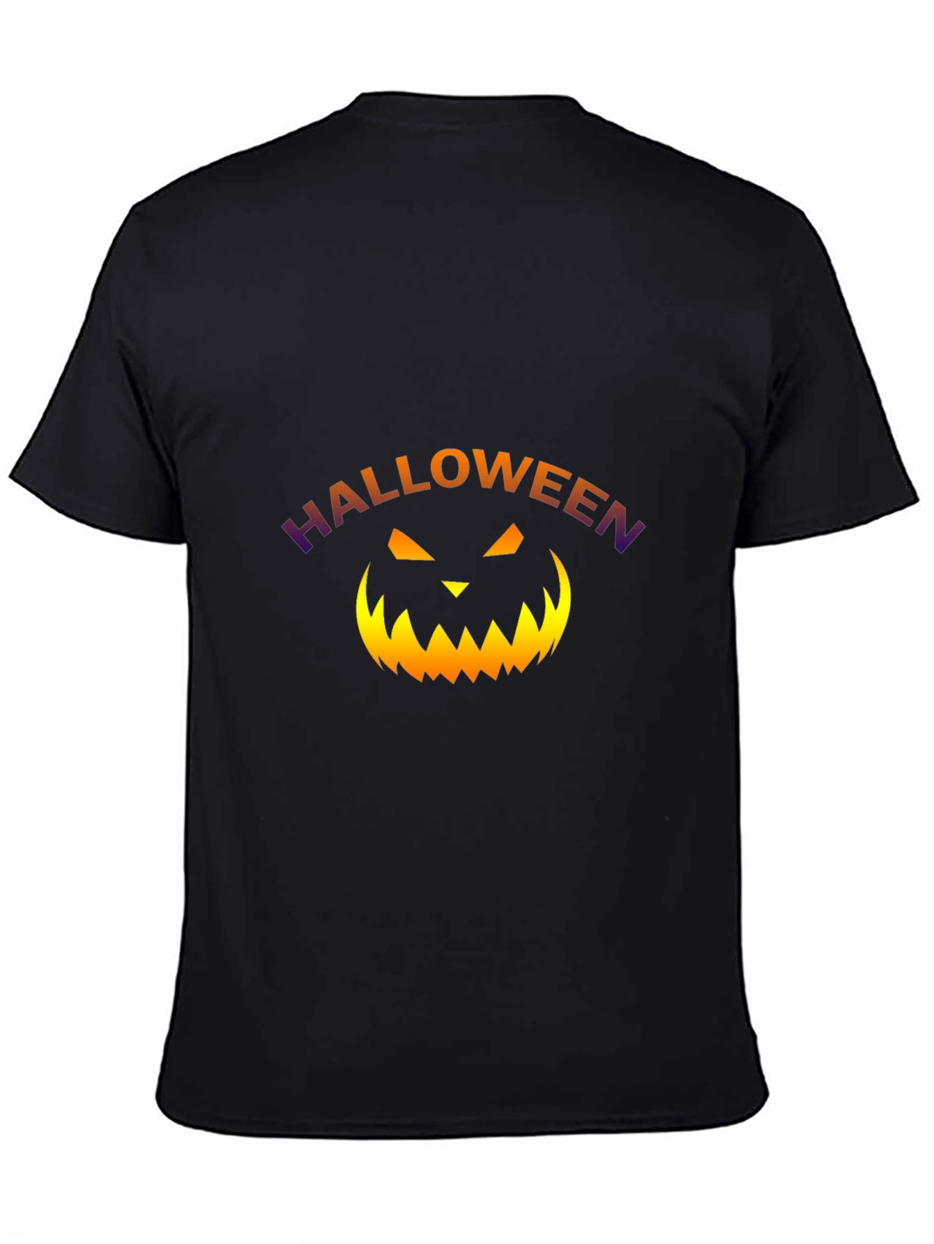 Halloween Pumpkin Graphic Black T-Shirt