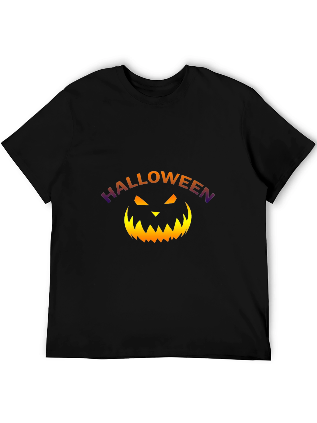 Halloween Pumpkin Graphic Black T-Shirt
