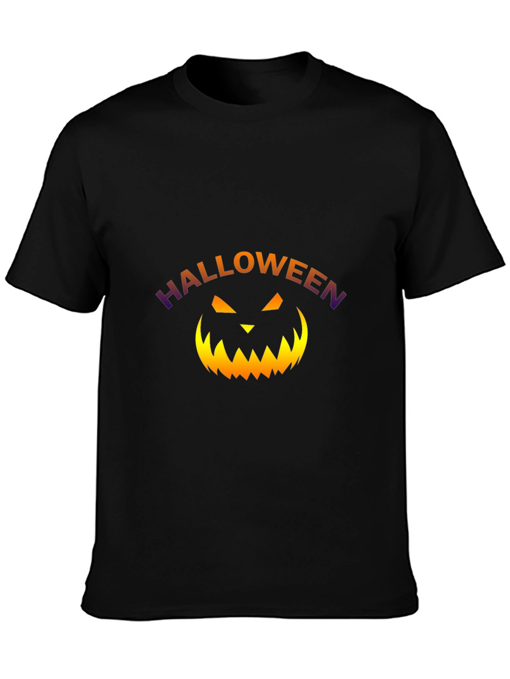 Halloween Pumpkin Graphic Black T-Shirt