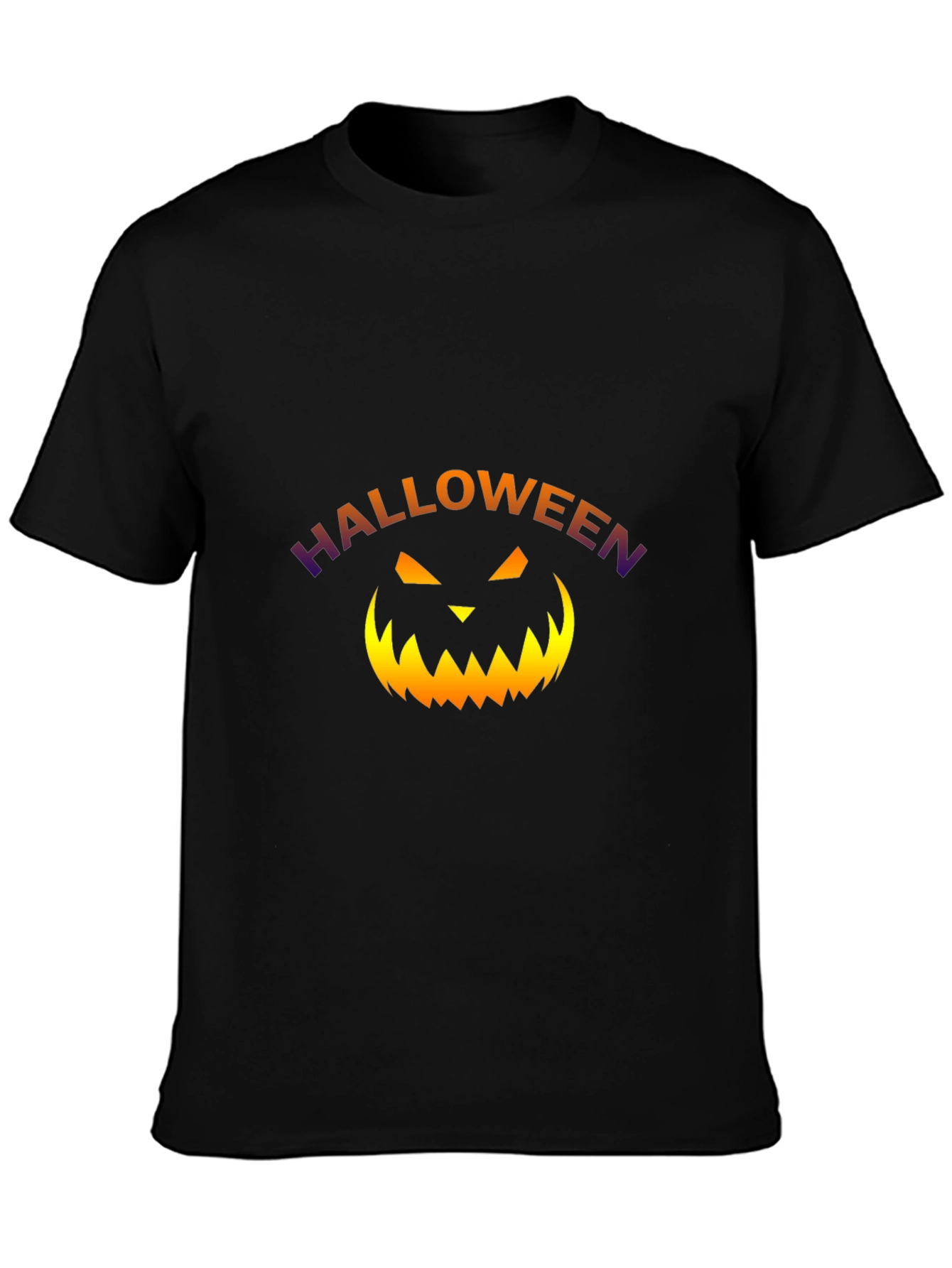 Halloween Pumpkin Graphic Black T-Shirt