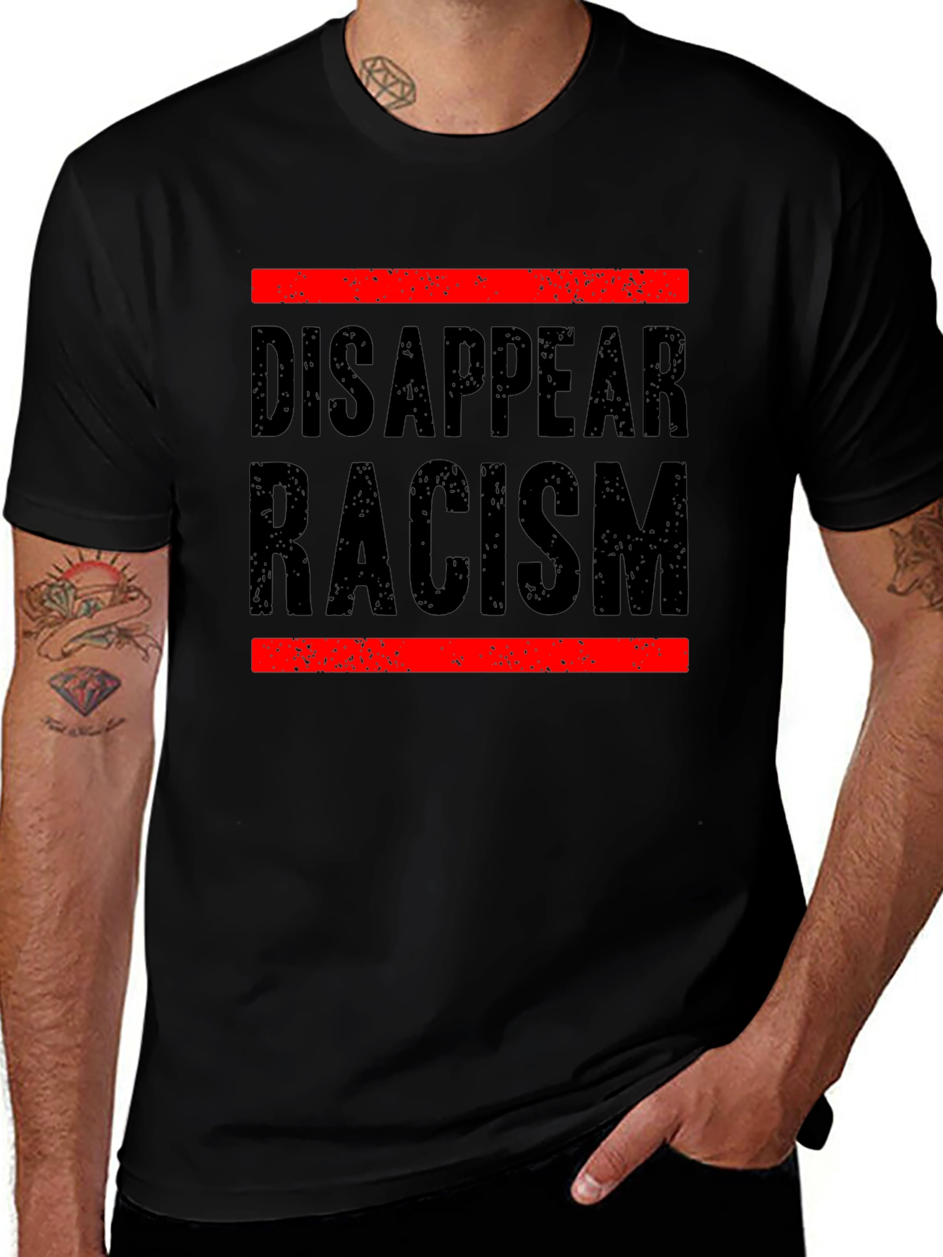 Disappear Racism Graphic Tee - Social Justice Shirt