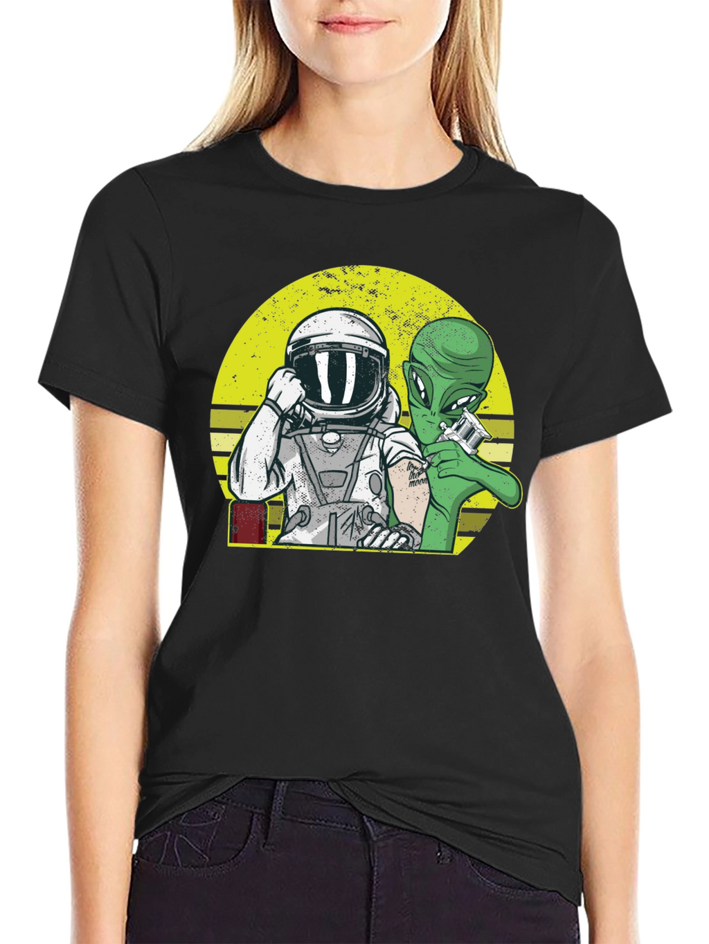 Astronaut Alien Tattoo Graphic Tee