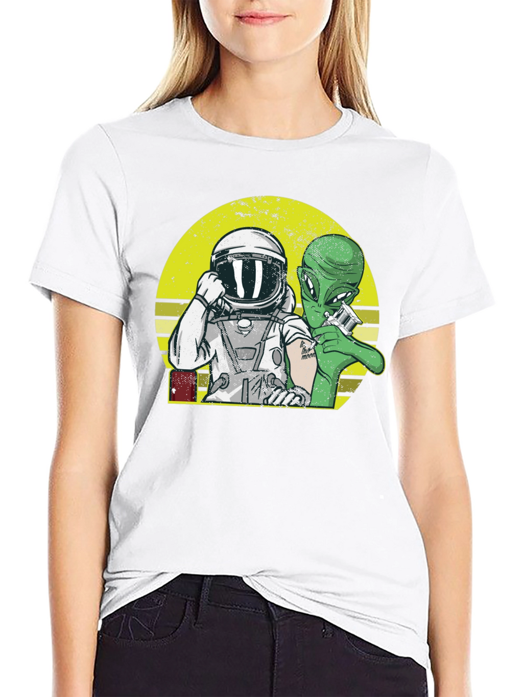Astronaut Alien Tattoo Graphic Tee