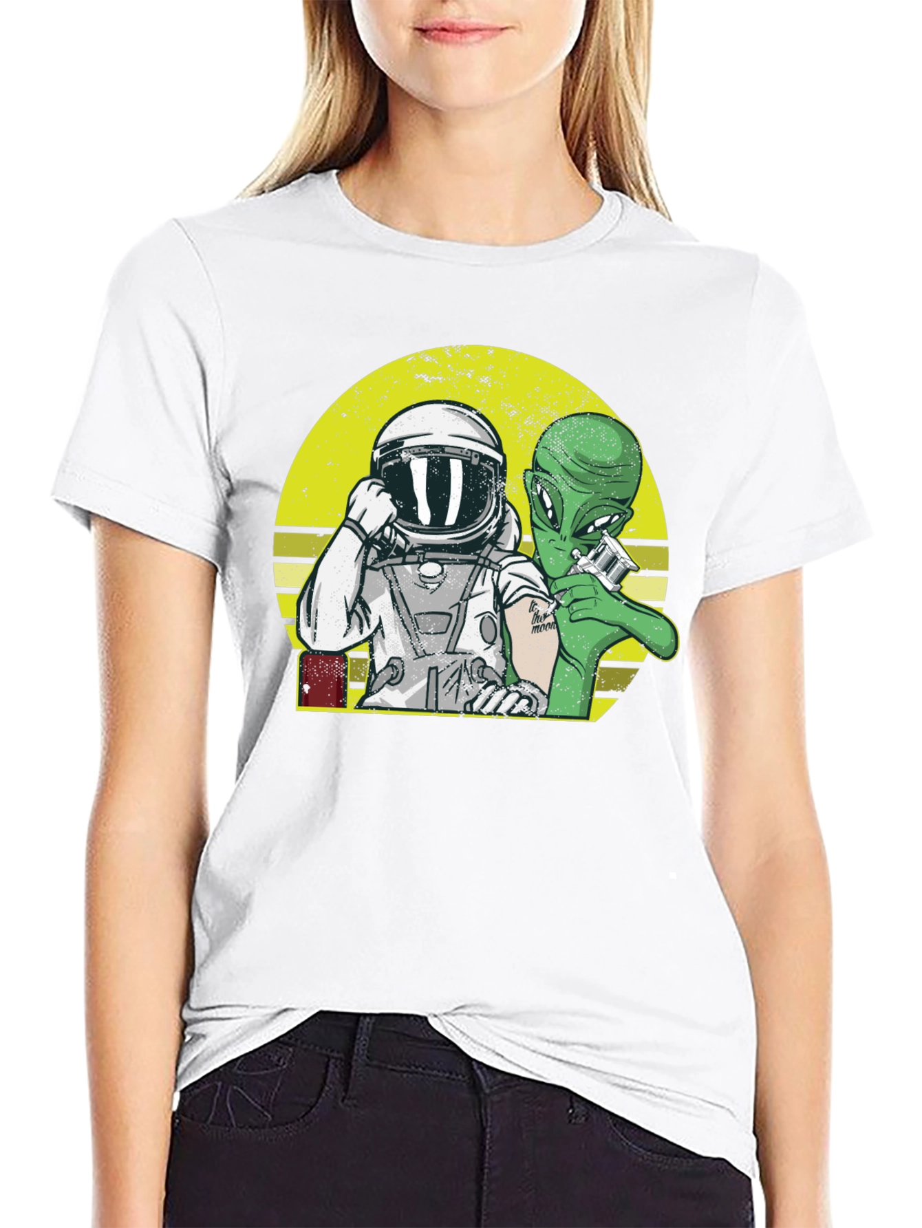 Astronaut Alien Tattoo Graphic Tee