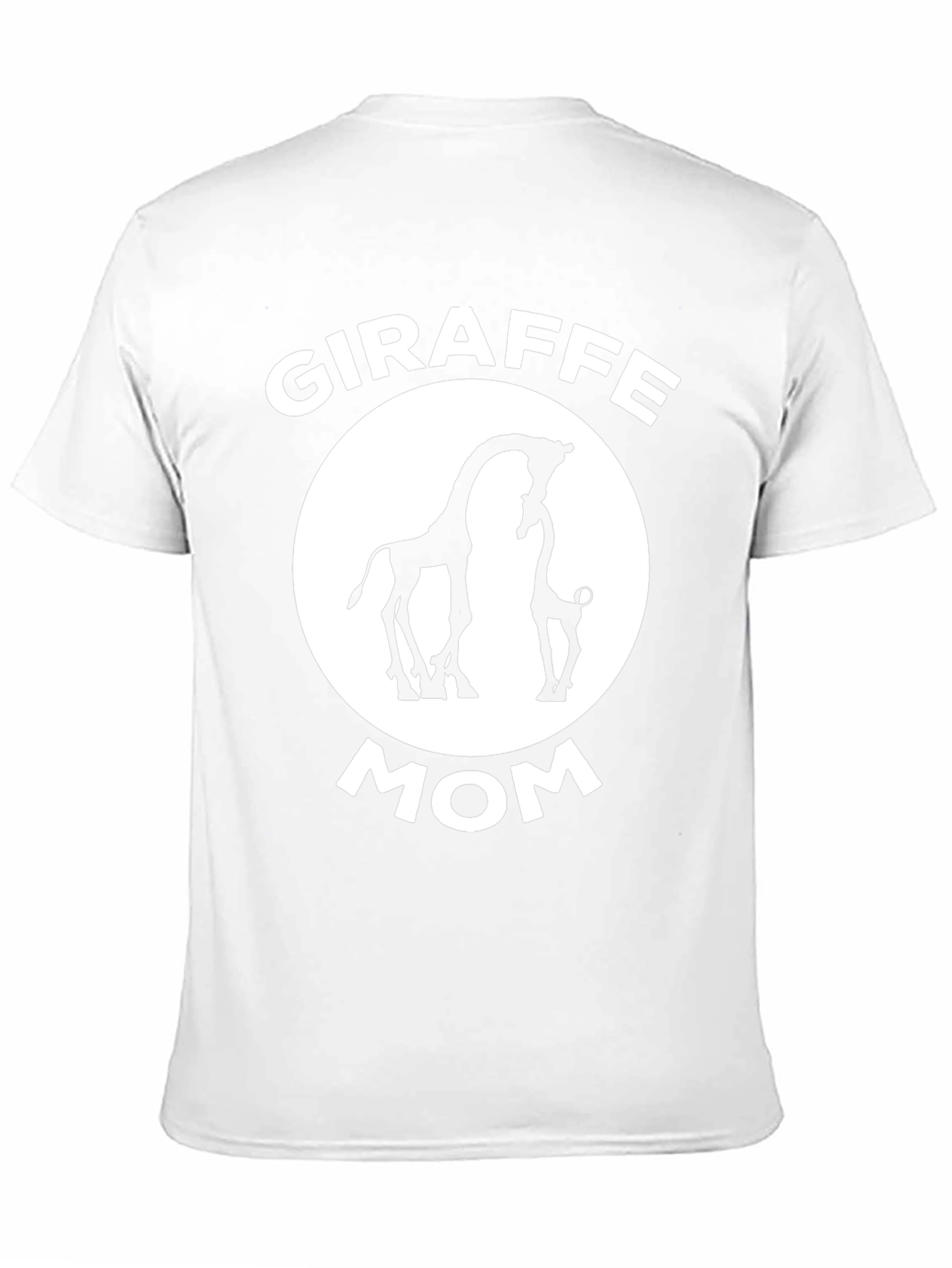 Giraffe Mom Graphic T-Shirt - Black