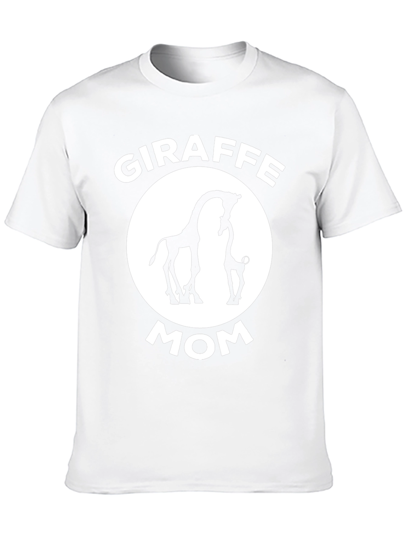 Giraffe Mom Graphic T-Shirt - Black