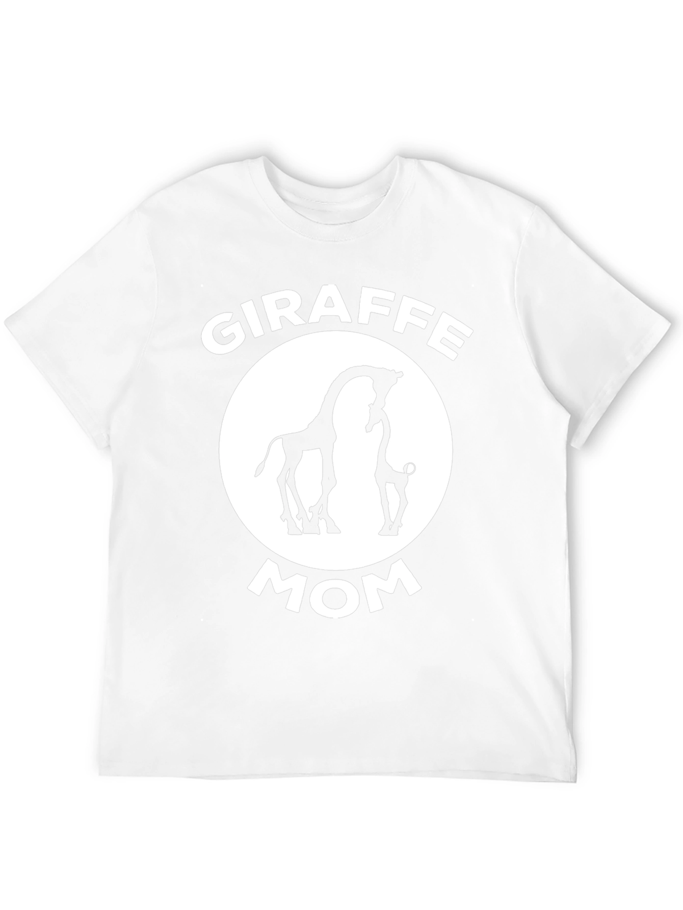 Giraffe Mom Graphic T-Shirt - Black