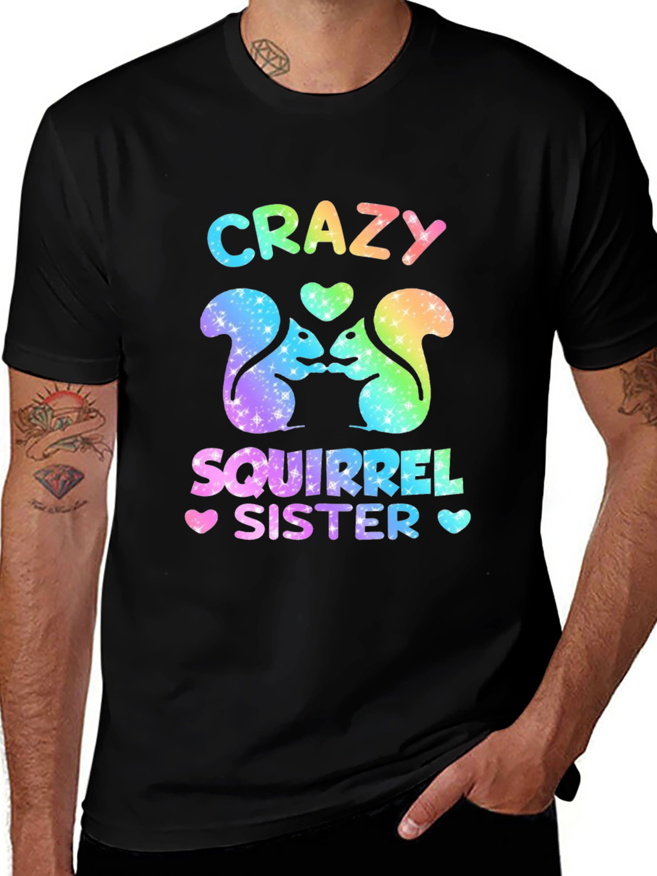 Crazy Squirrel Sister T-Shirt - Fun Novelty Tee