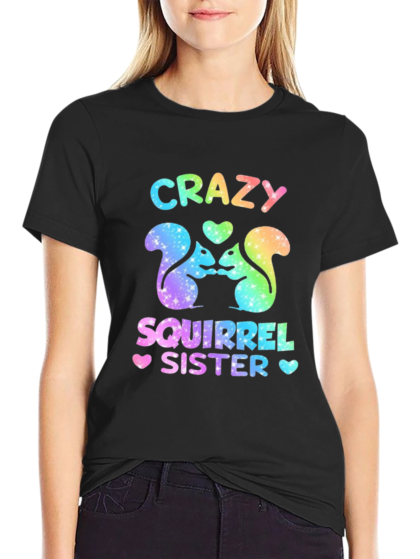 Crazy Squirrel Sister T-Shirt - Fun Novelty Tee