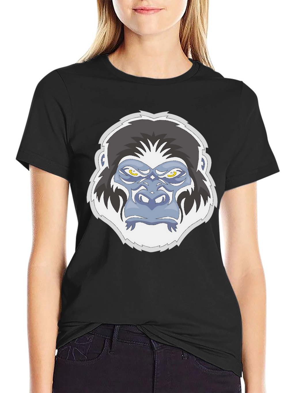 Gorilla Graphic Print Black T-Shirt