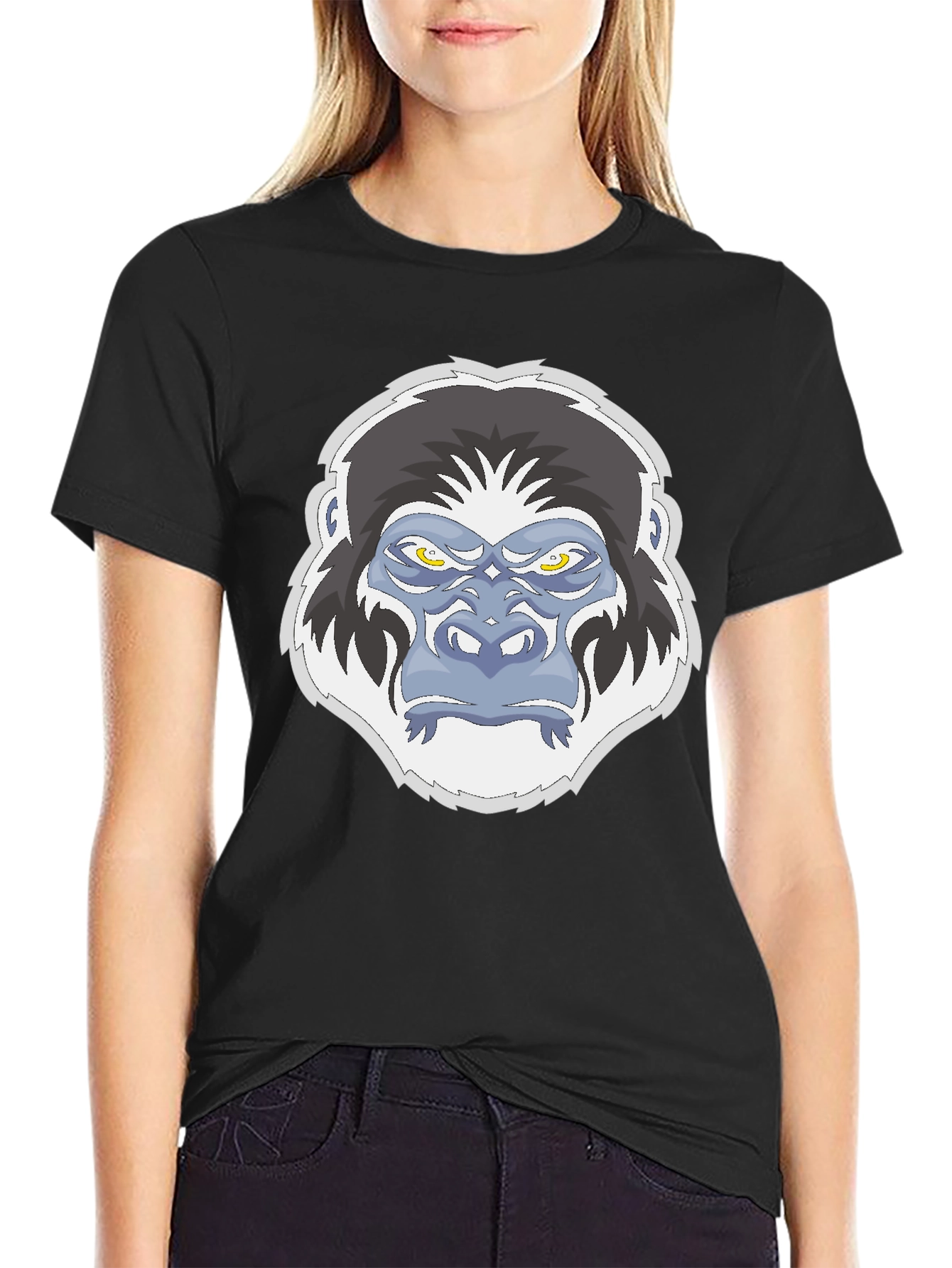 Gorilla Graphic Print Black T-Shirt