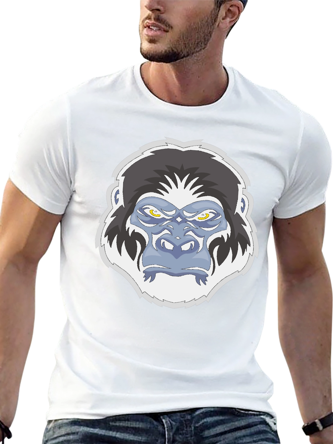 Gorilla Graphic Print Black T-Shirt