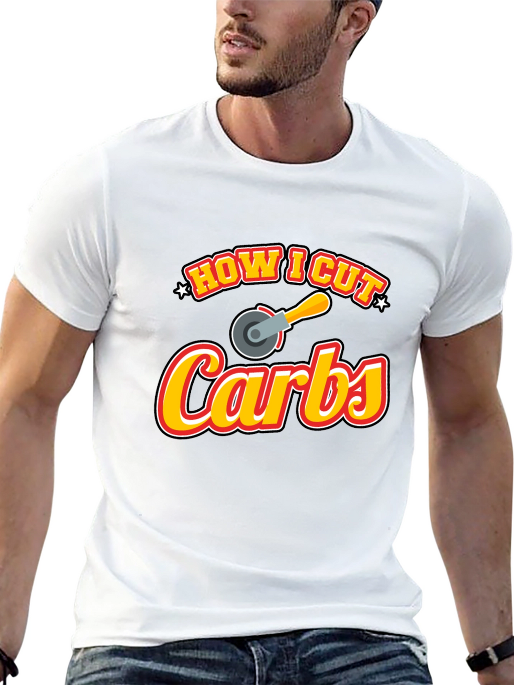 How I Cut Carbs Funny Graphic T-Shirt