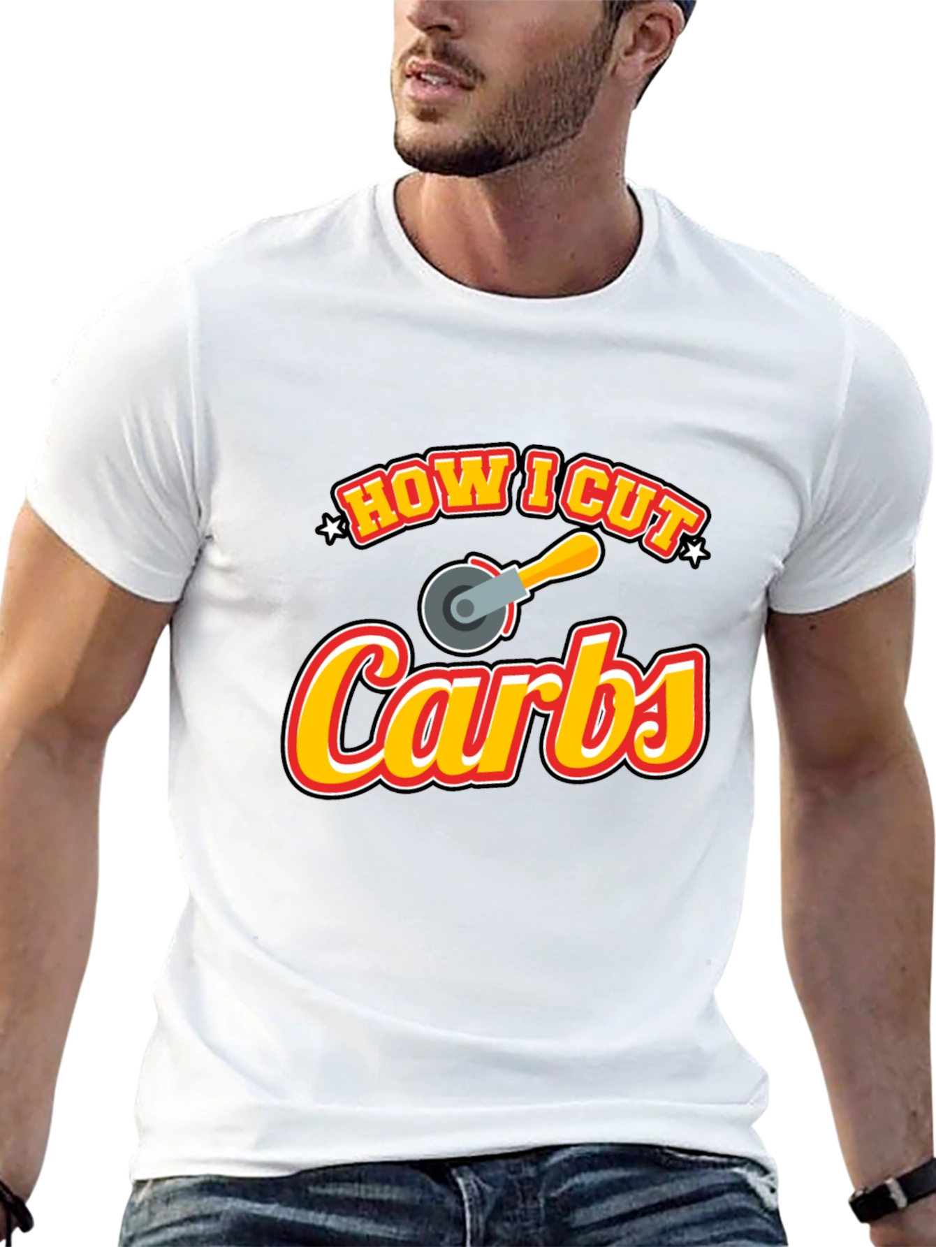 How I Cut Carbs Funny Graphic T-Shirt