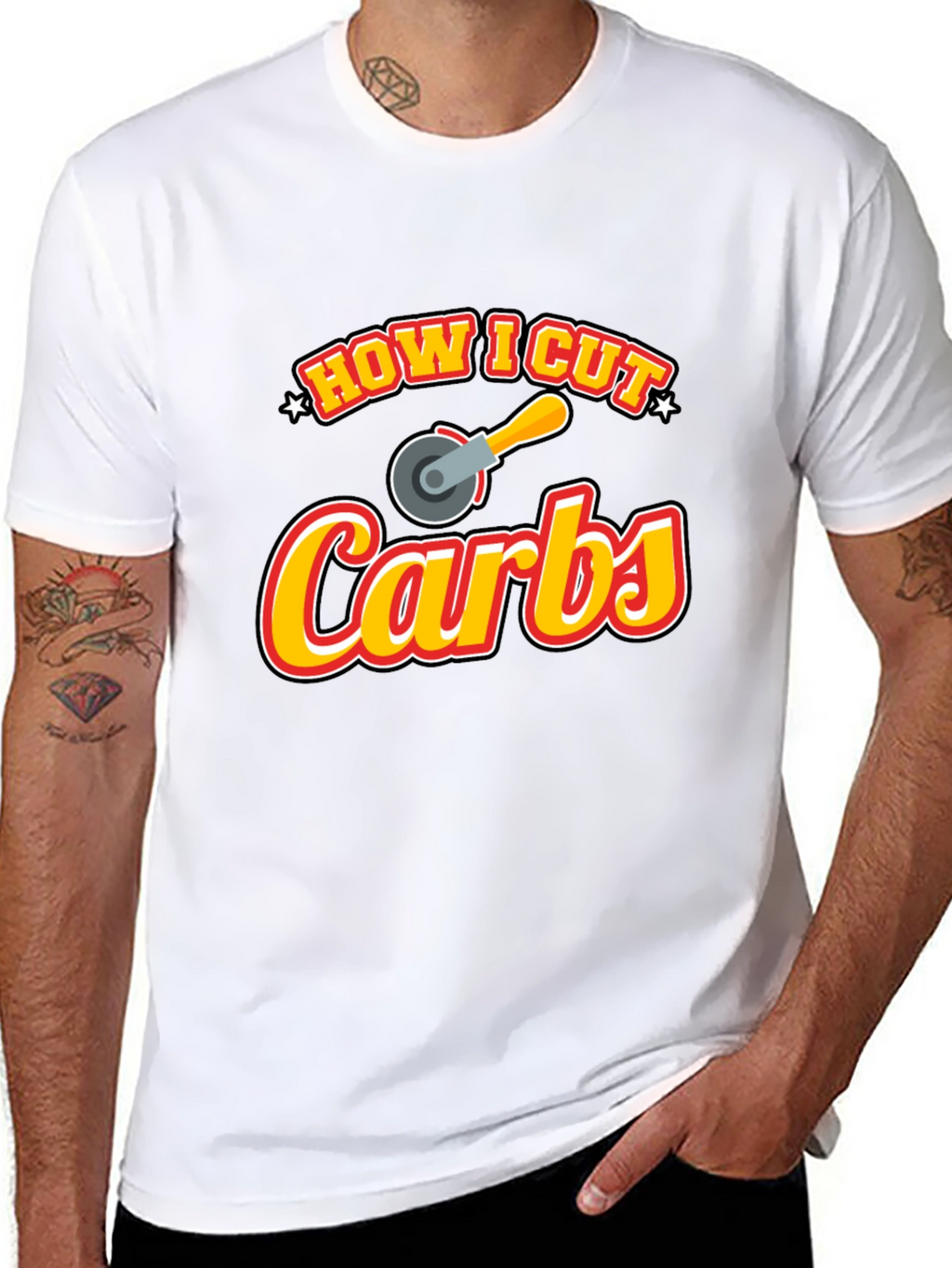 How I Cut Carbs Funny Graphic T-Shirt