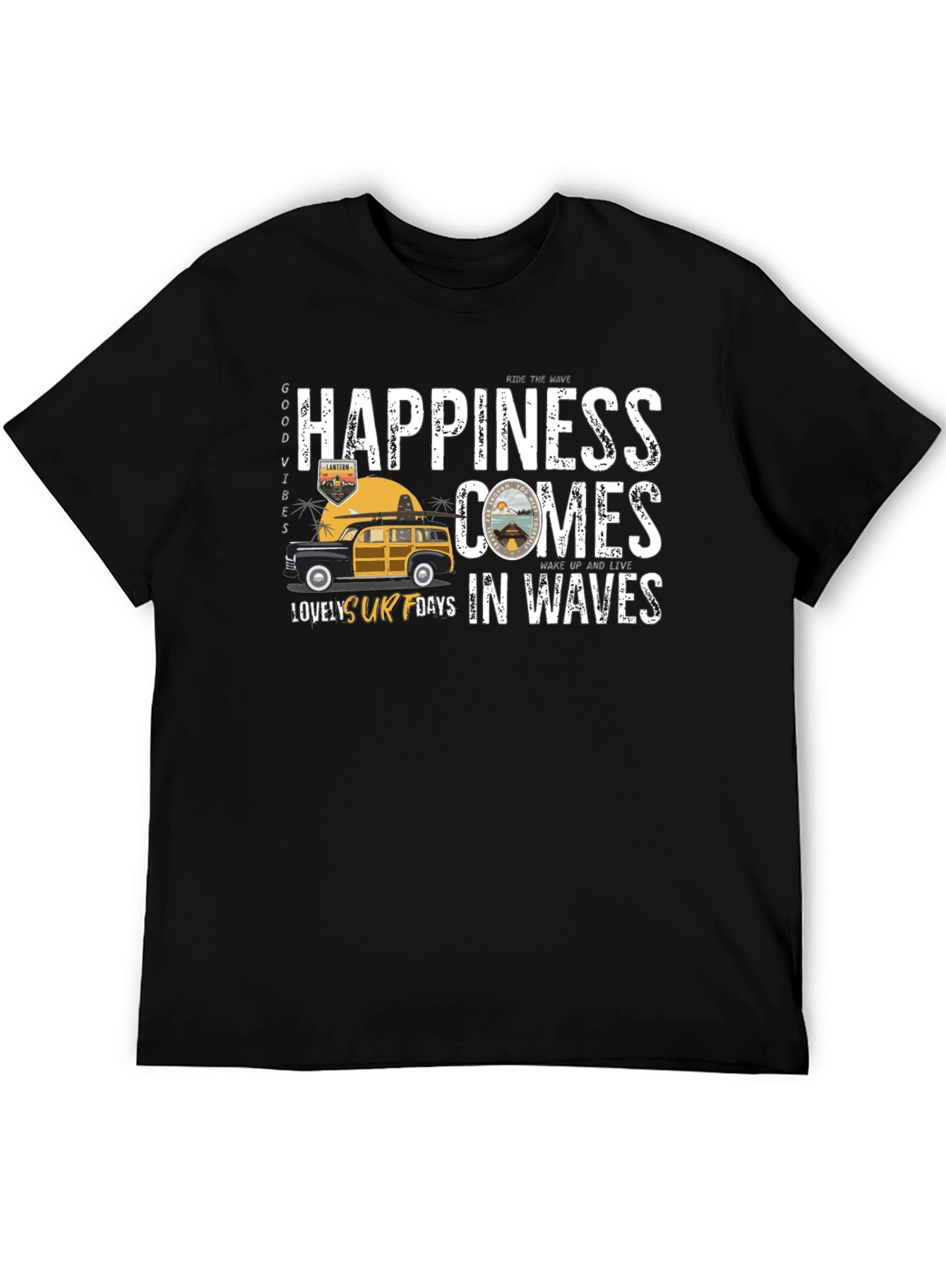 Happiness Comes in Waves T-Shirt Surf Days Tee