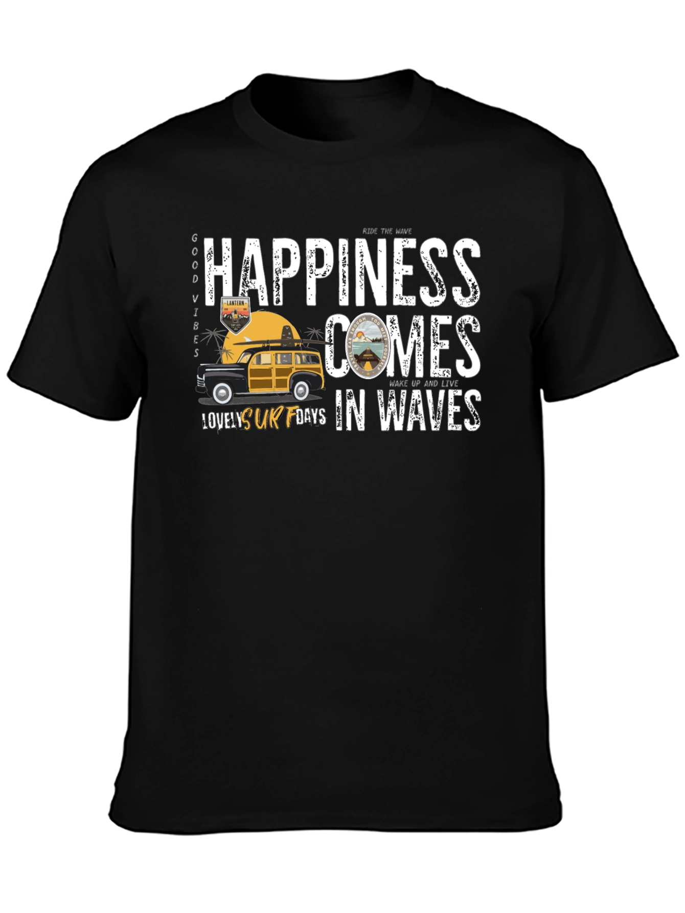 Happiness Comes in Waves T-Shirt Surf Days Tee