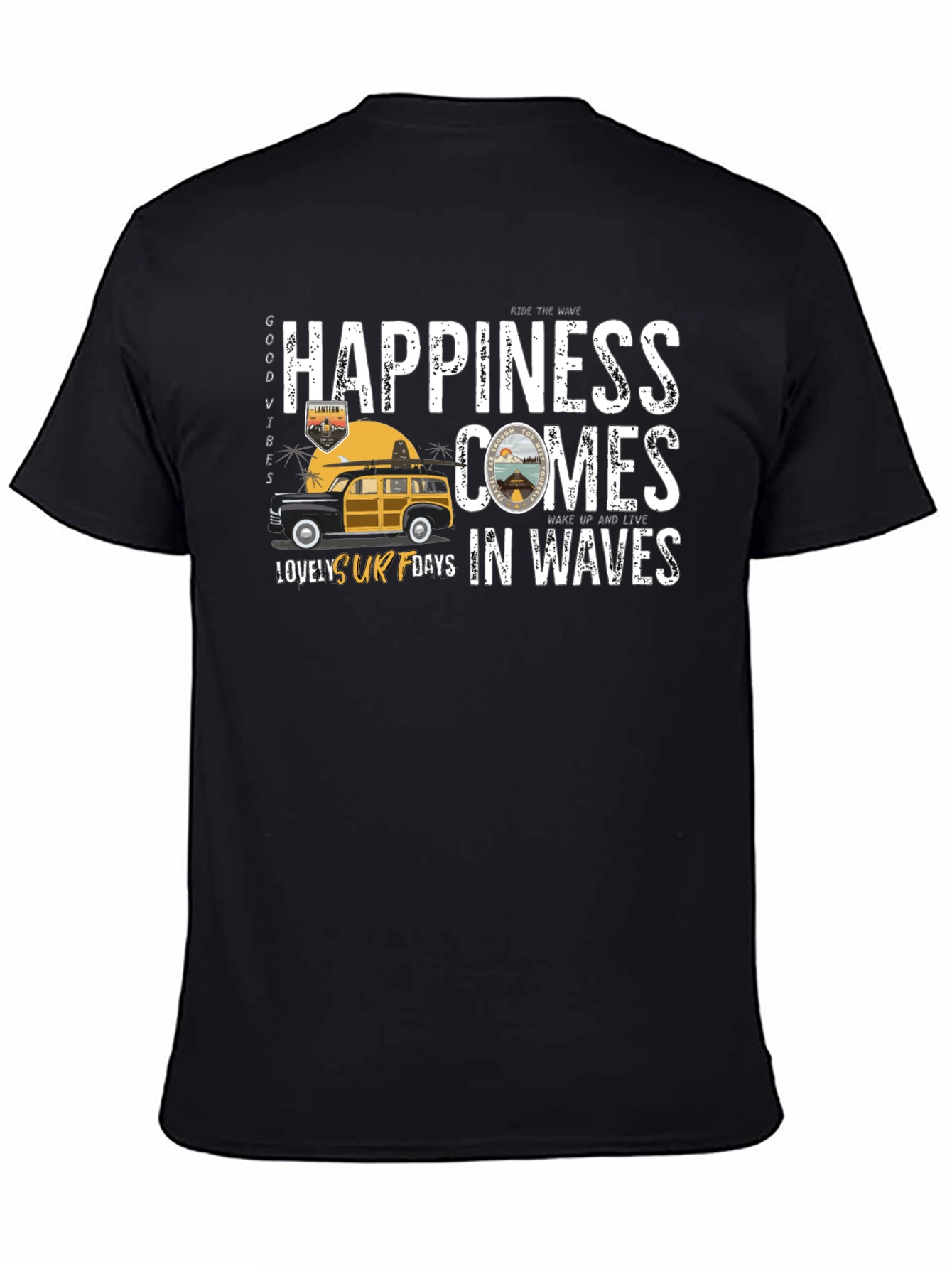 Happiness Comes in Waves T-Shirt Surf Days Tee