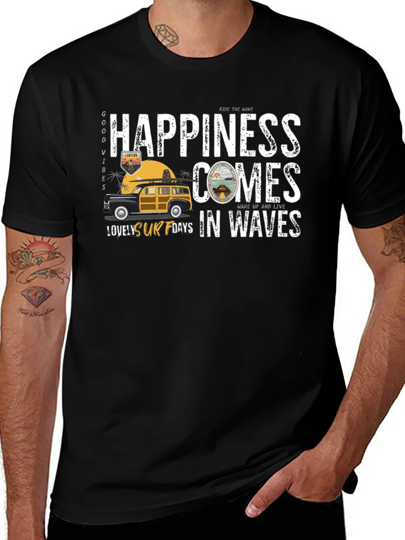Happiness Comes in Waves T-Shirt Surf Days Tee