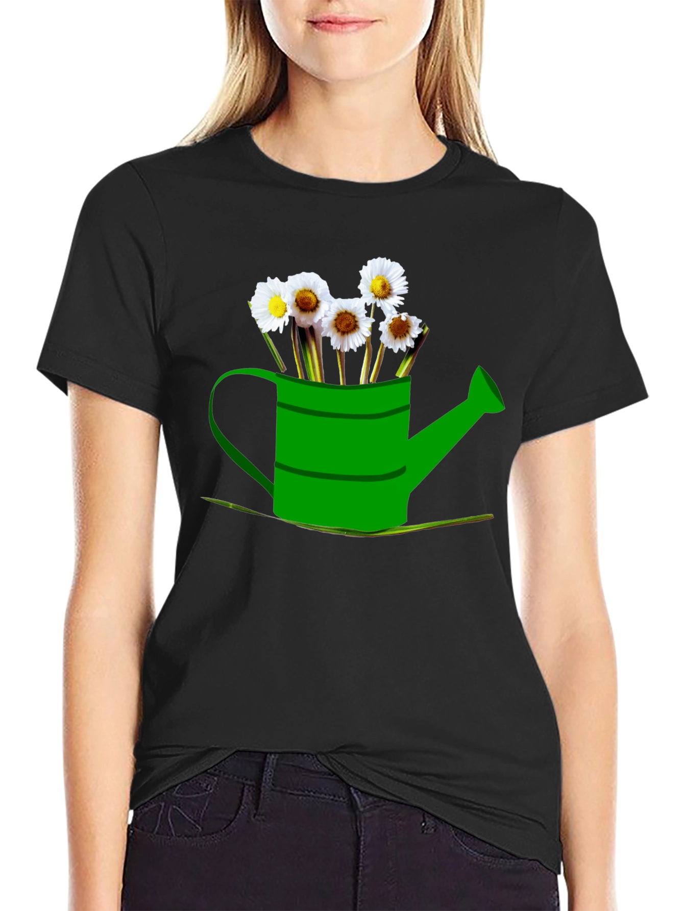 Daisy Watering Can Graphic Tee