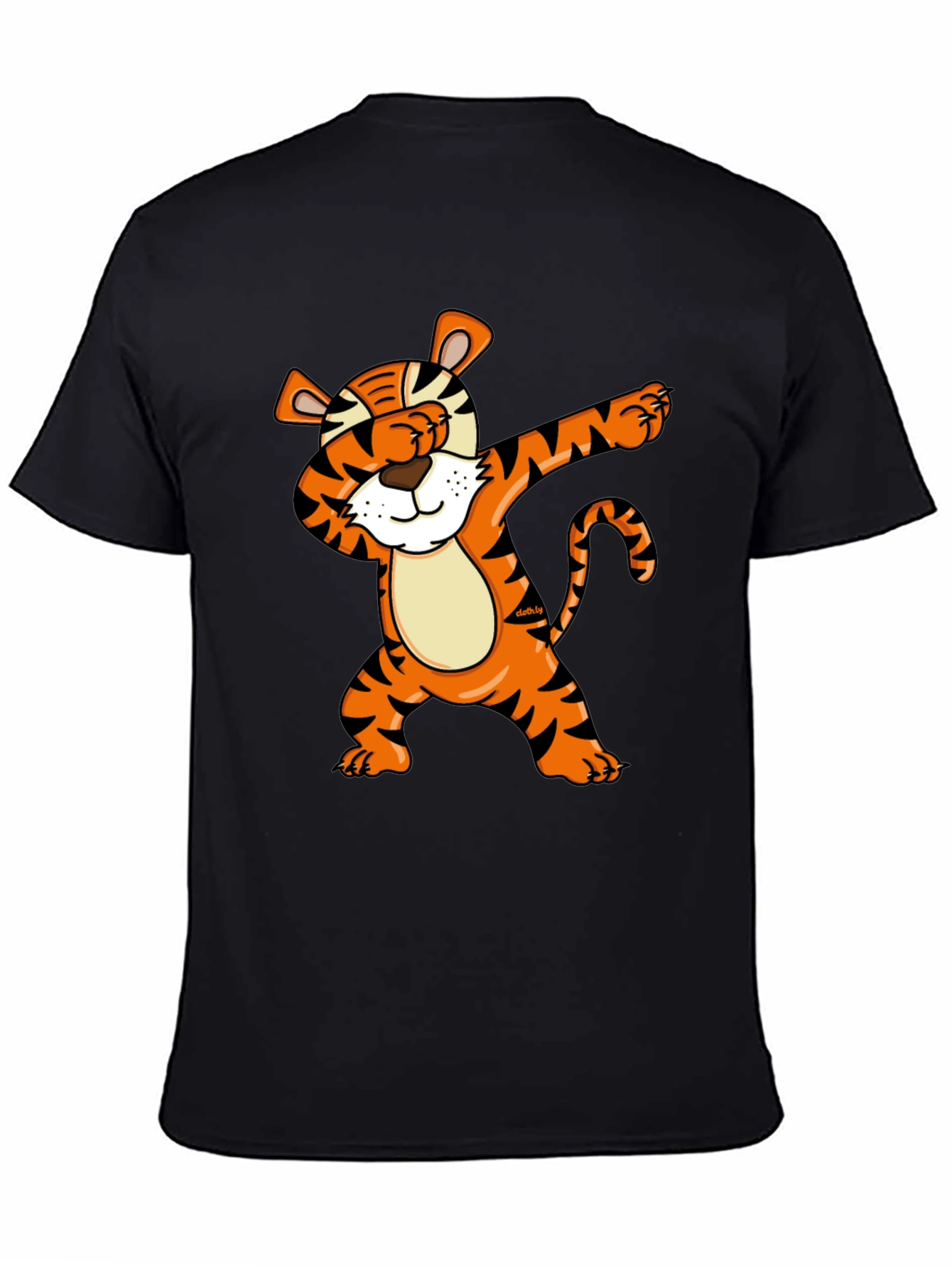 Dabbing Tiger Graphic Tee - Black Casual T-Shirt