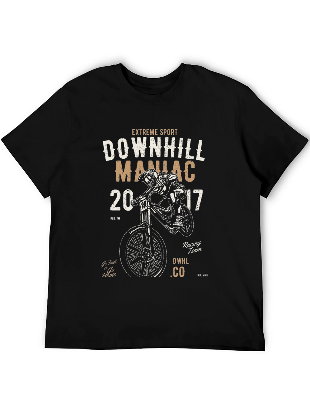 Downhill Maniac Graphic T-Shirt Extreme Sport