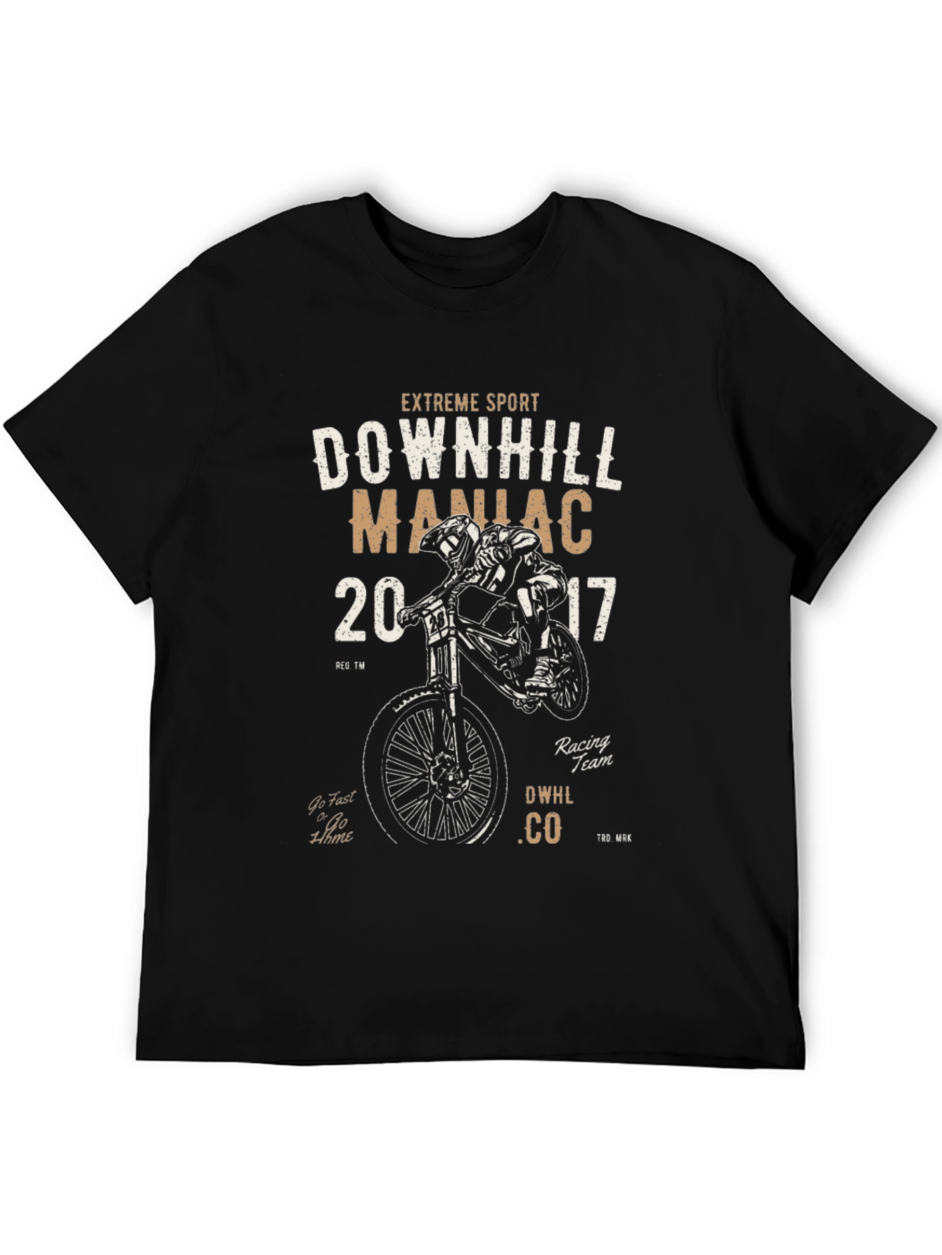 Downhill Maniac Graphic T-Shirt Extreme Sport