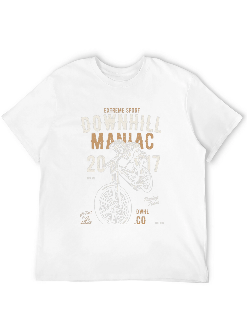 Downhill Maniac Graphic T-Shirt Extreme Sport