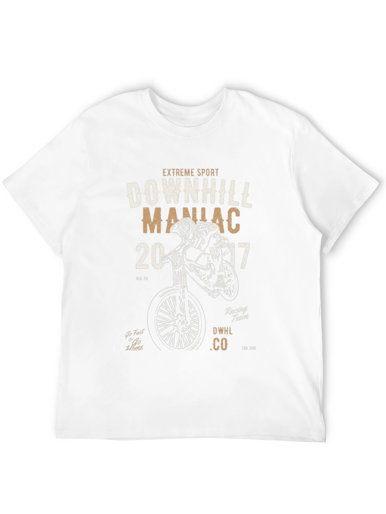 Downhill Maniac Graphic T-Shirt Extreme Sport