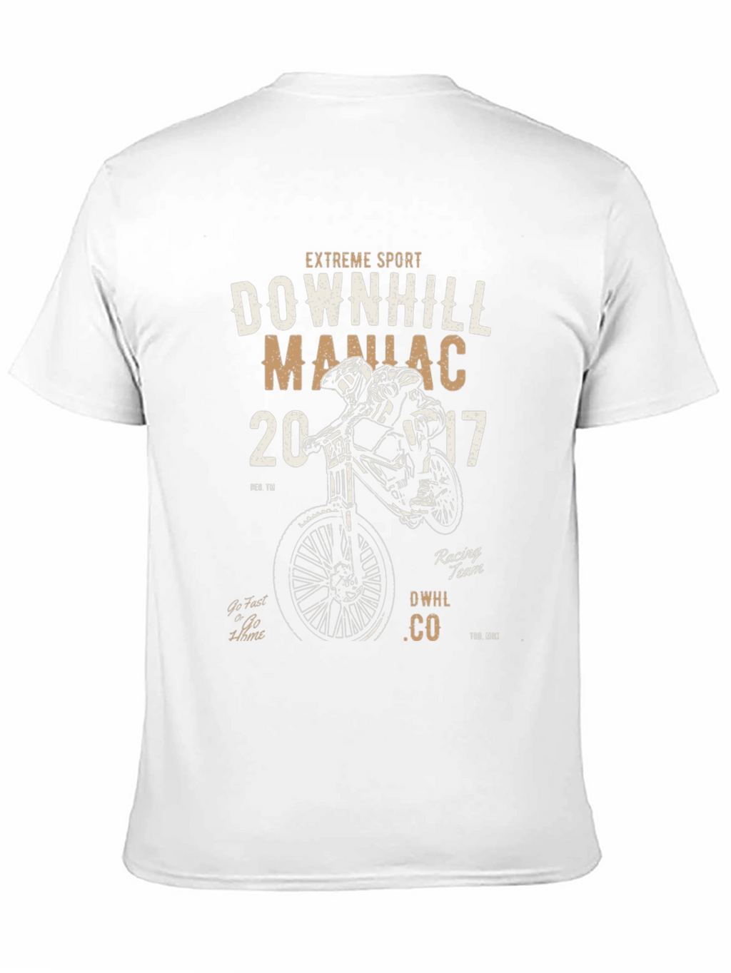 Downhill Maniac Graphic T-Shirt Extreme Sport