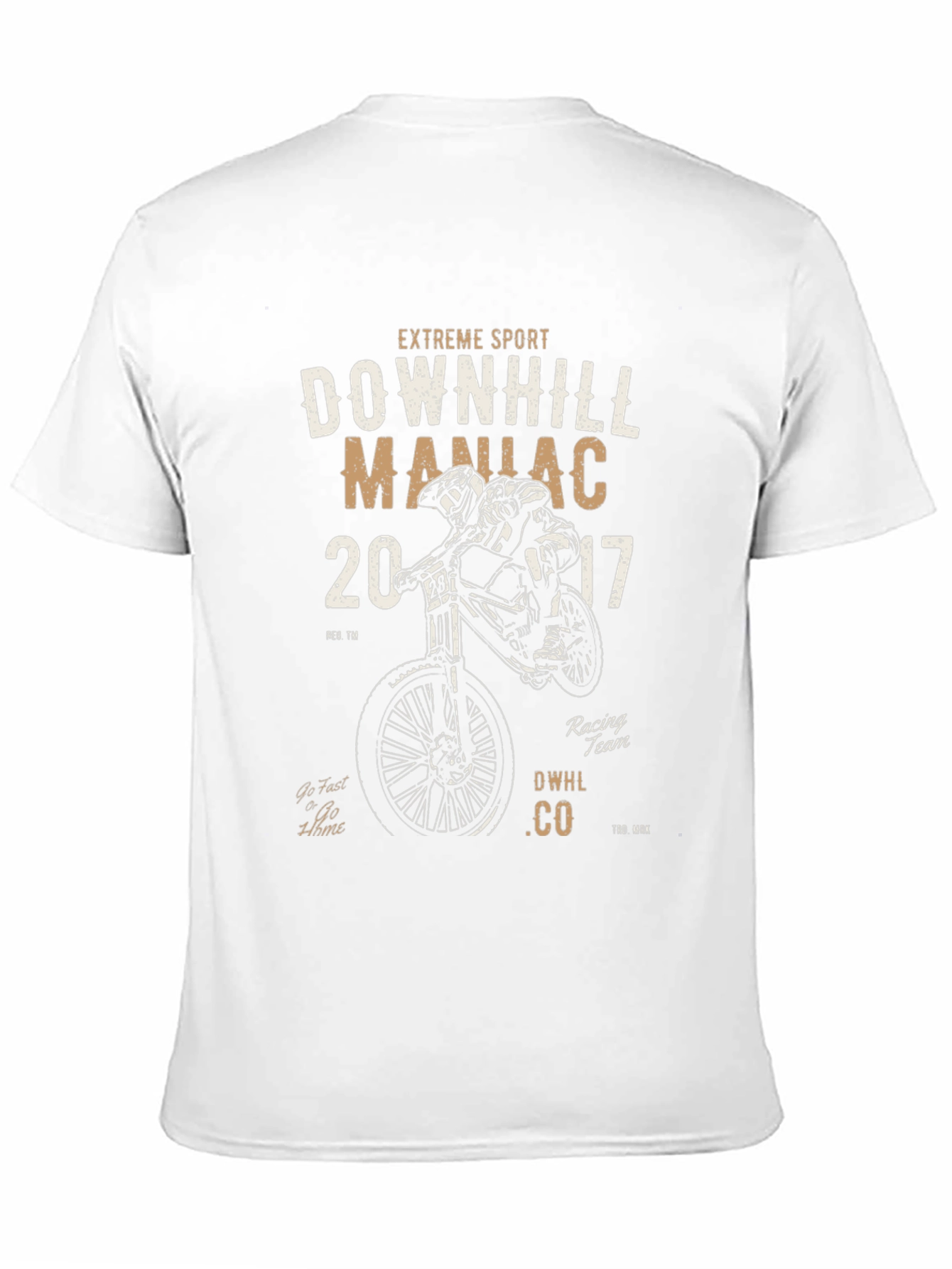 Downhill Maniac Graphic T-Shirt Extreme Sport