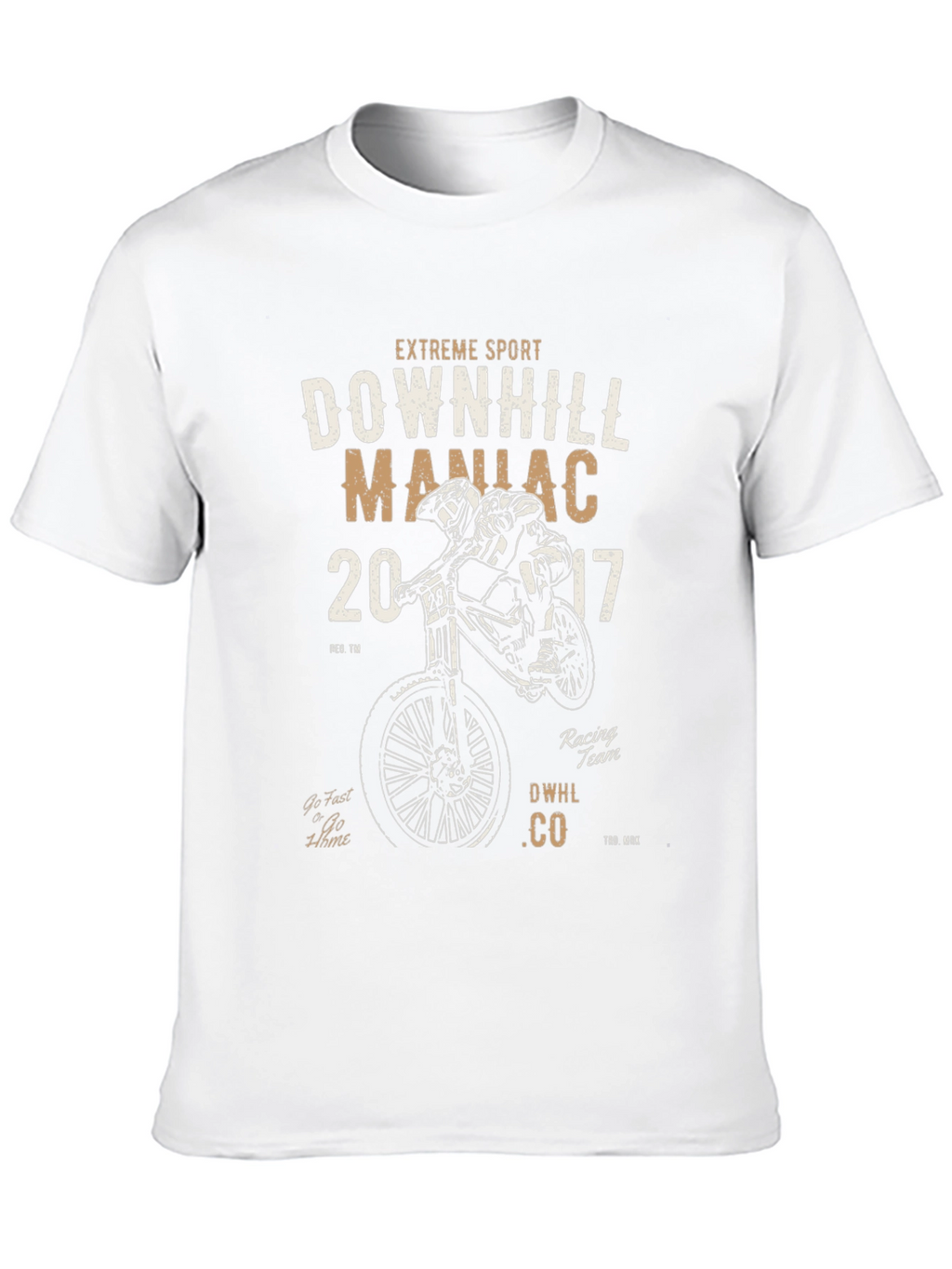 Downhill Maniac Graphic T-Shirt Extreme Sport