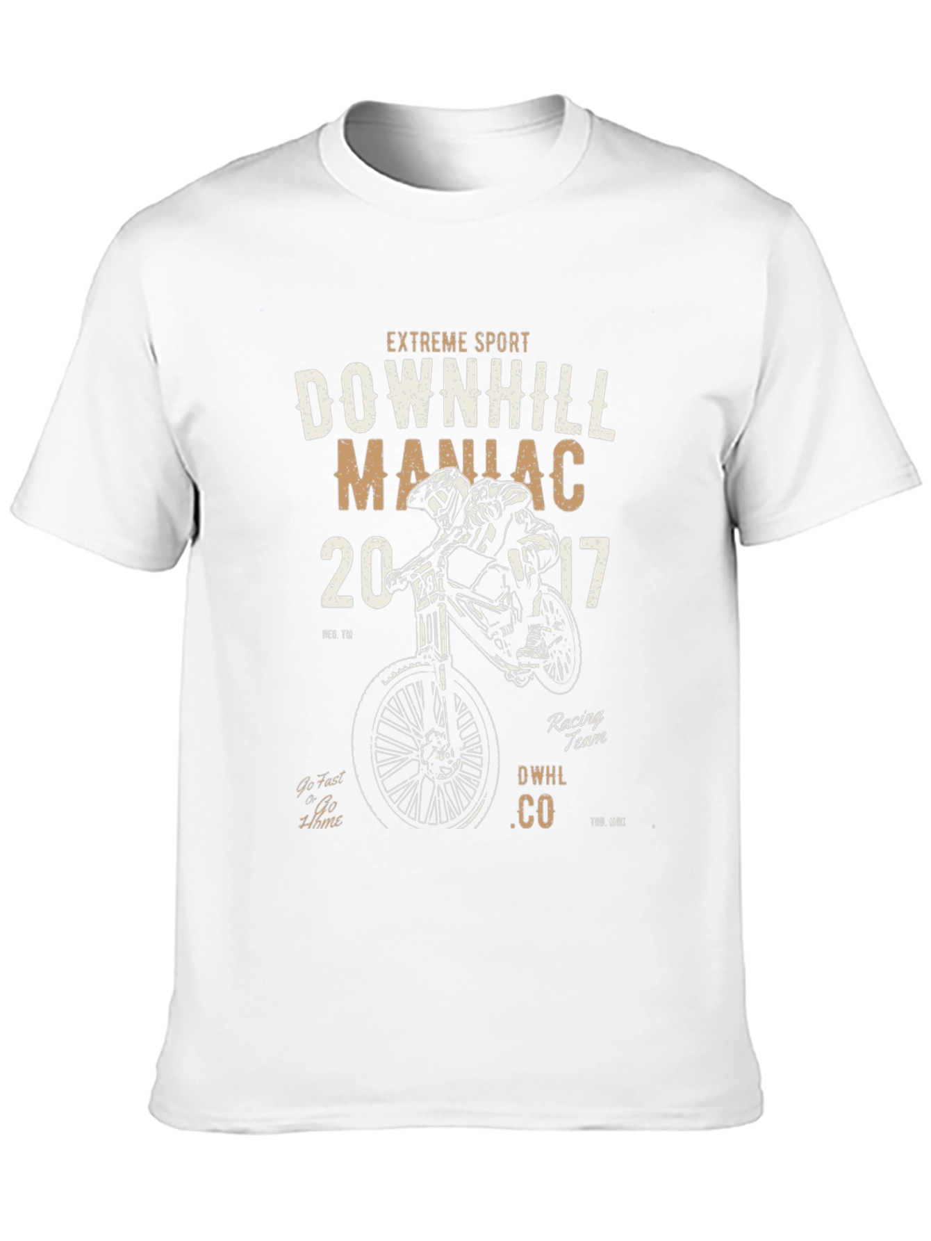 Downhill Maniac Graphic T-Shirt Extreme Sport