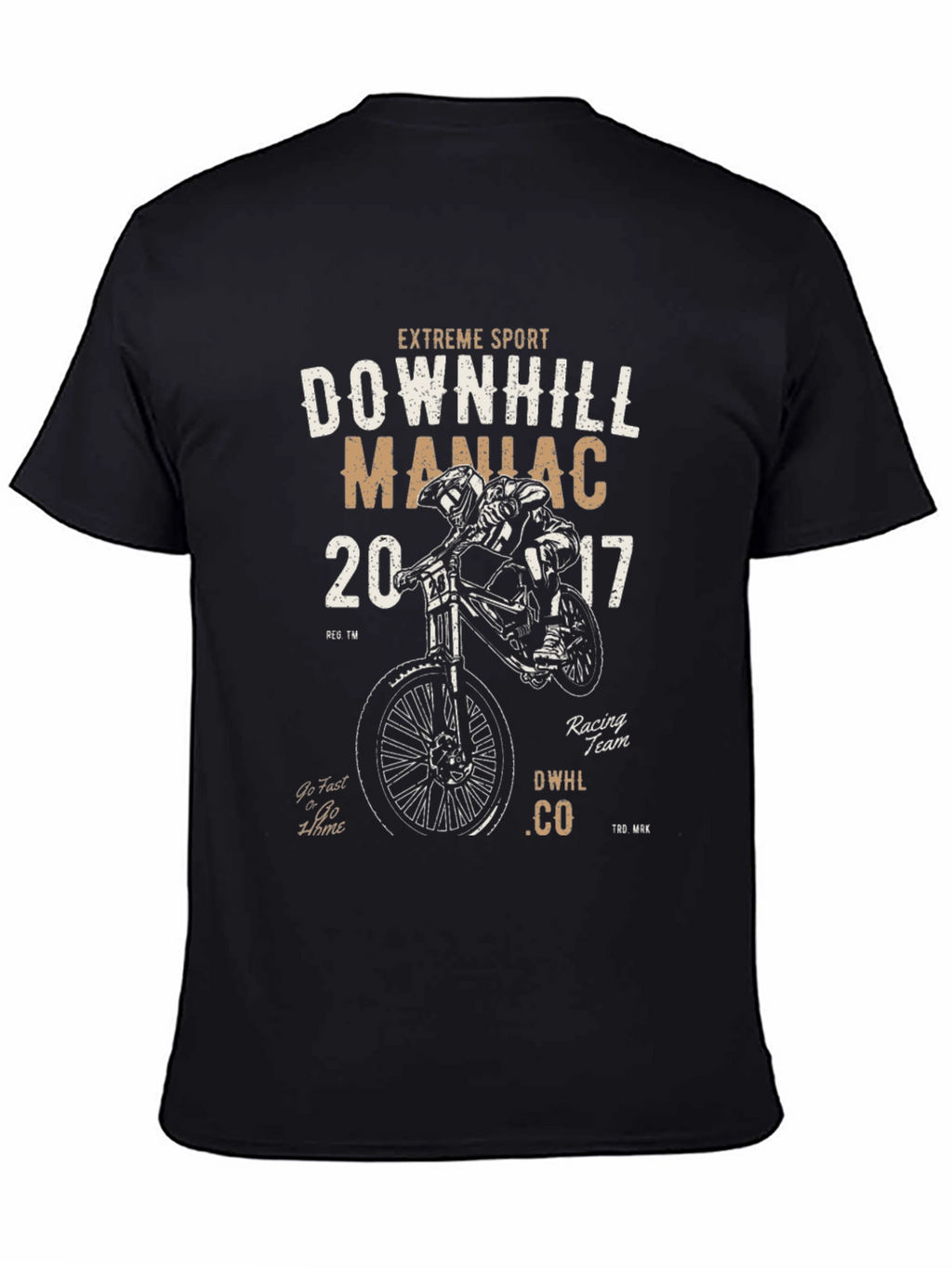 Downhill Maniac Graphic T-Shirt Extreme Sport