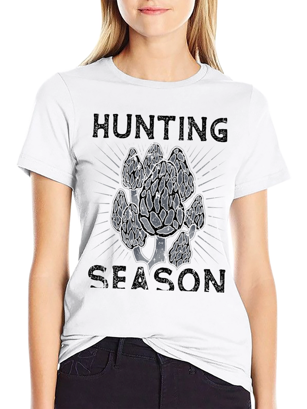 Hunting Season Mushroom T-Shirt - Black