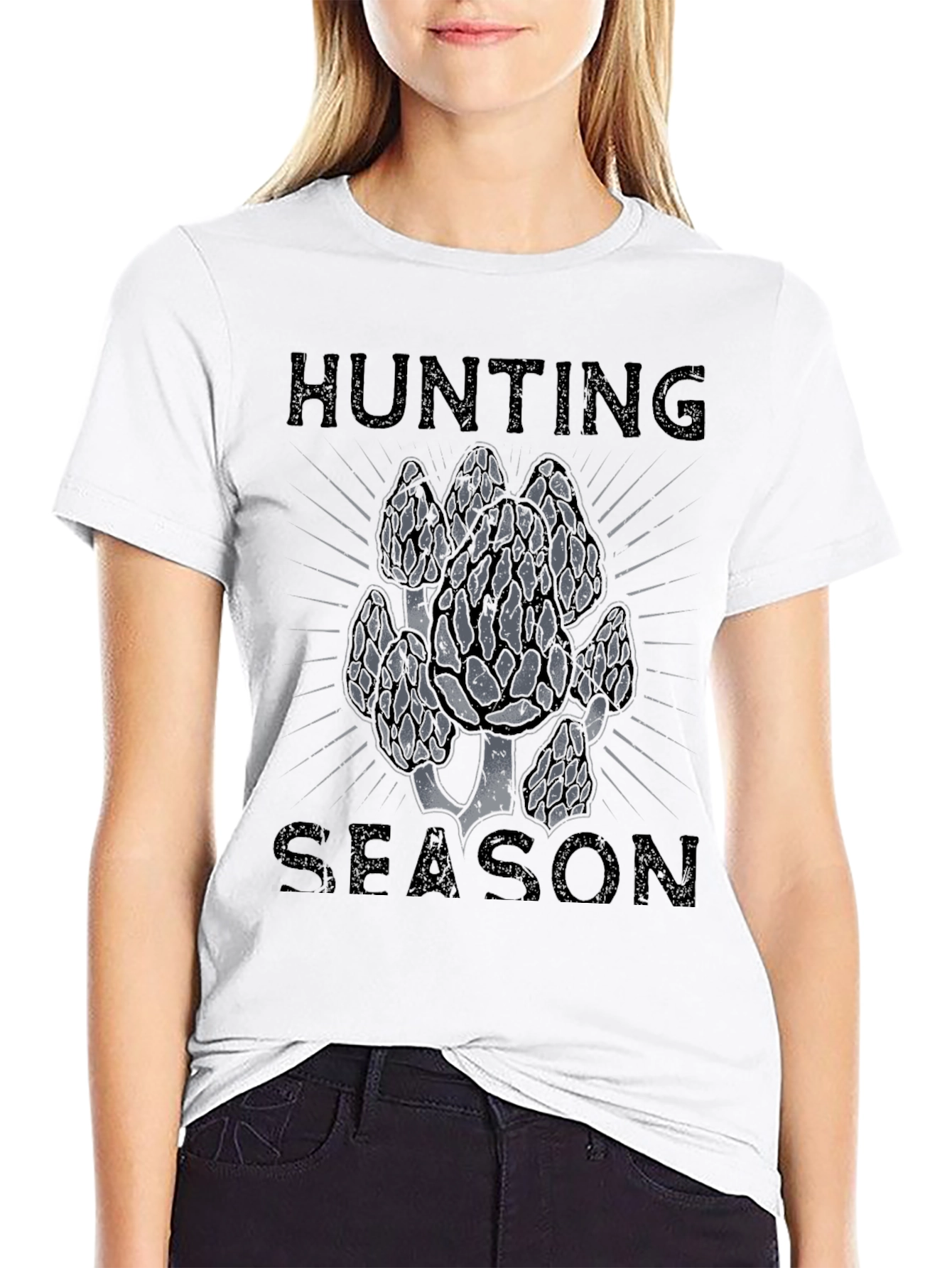 Hunting Season Mushroom T-Shirt - Black