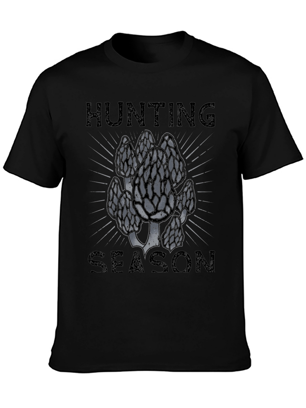 Hunting Season Mushroom T-Shirt - Black