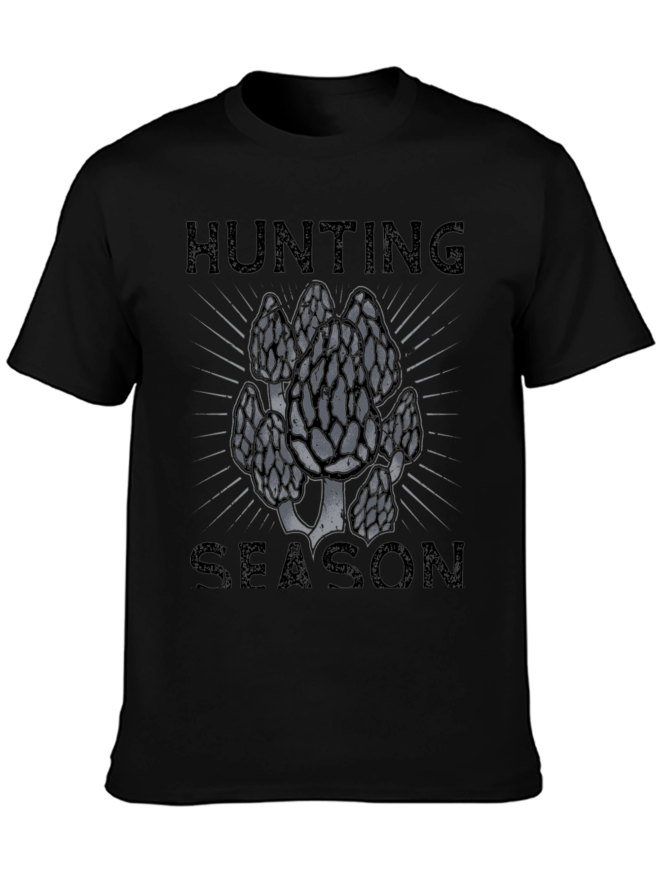 Hunting Season Mushroom T-Shirt - Black