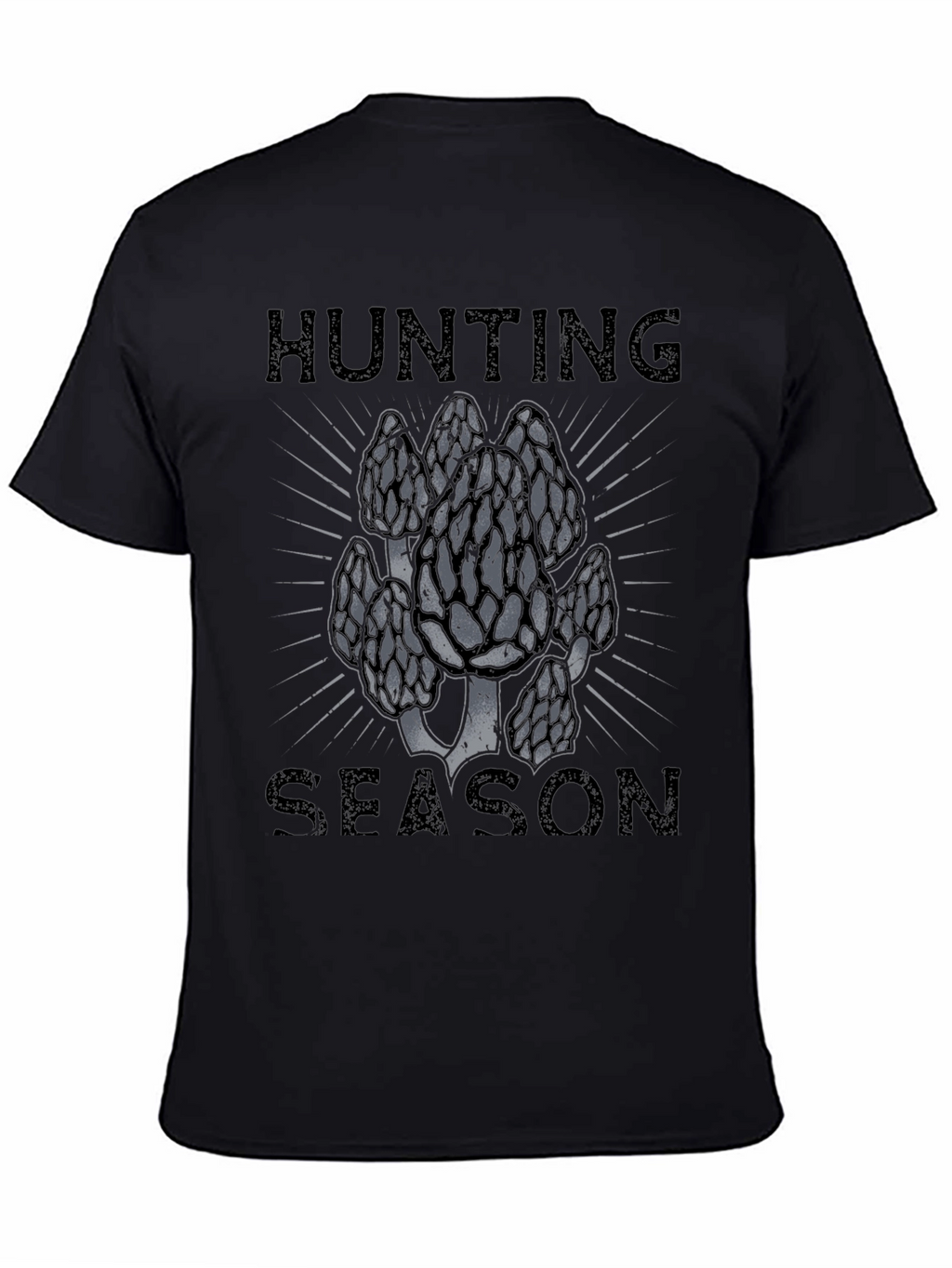 Hunting Season Mushroom T-Shirt - Black