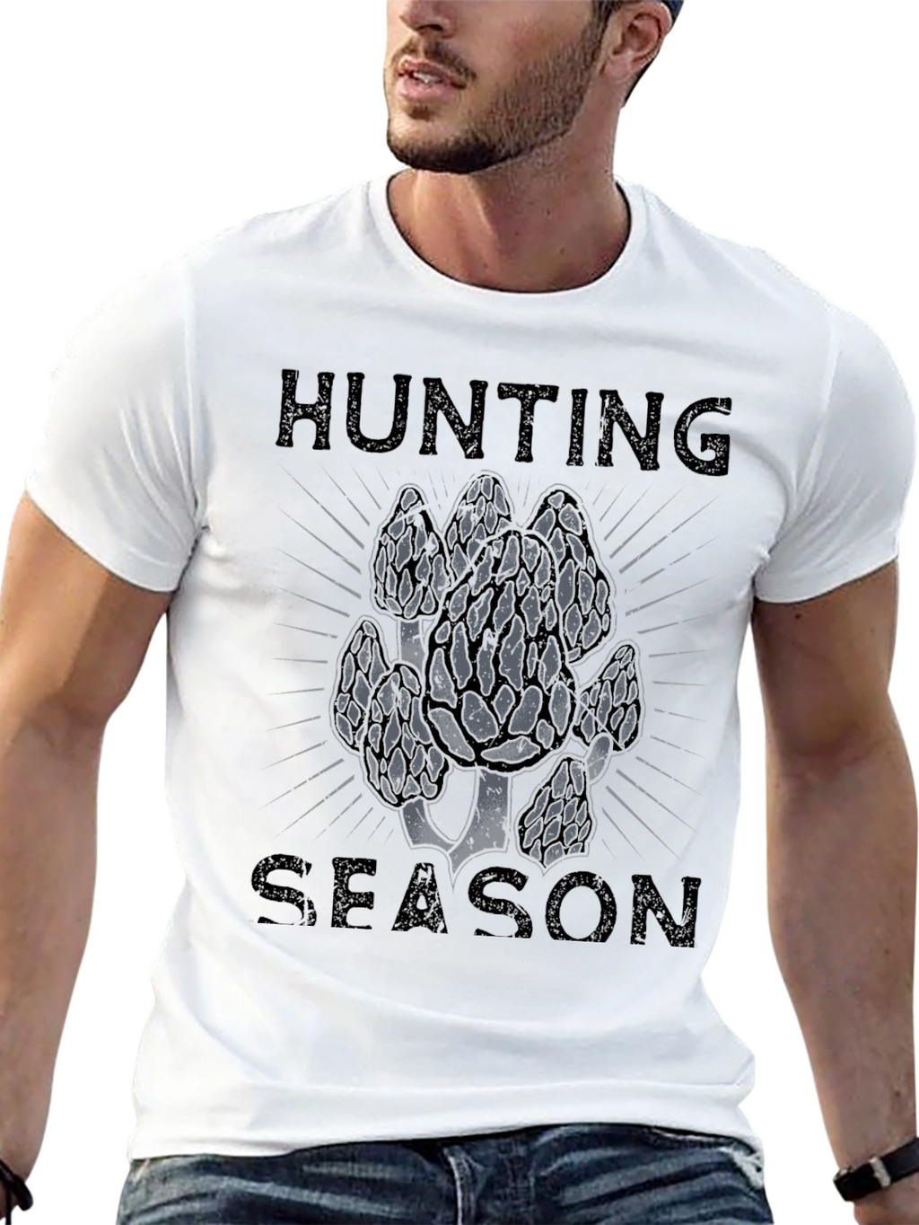 Hunting Season Mushroom T-Shirt - Black
